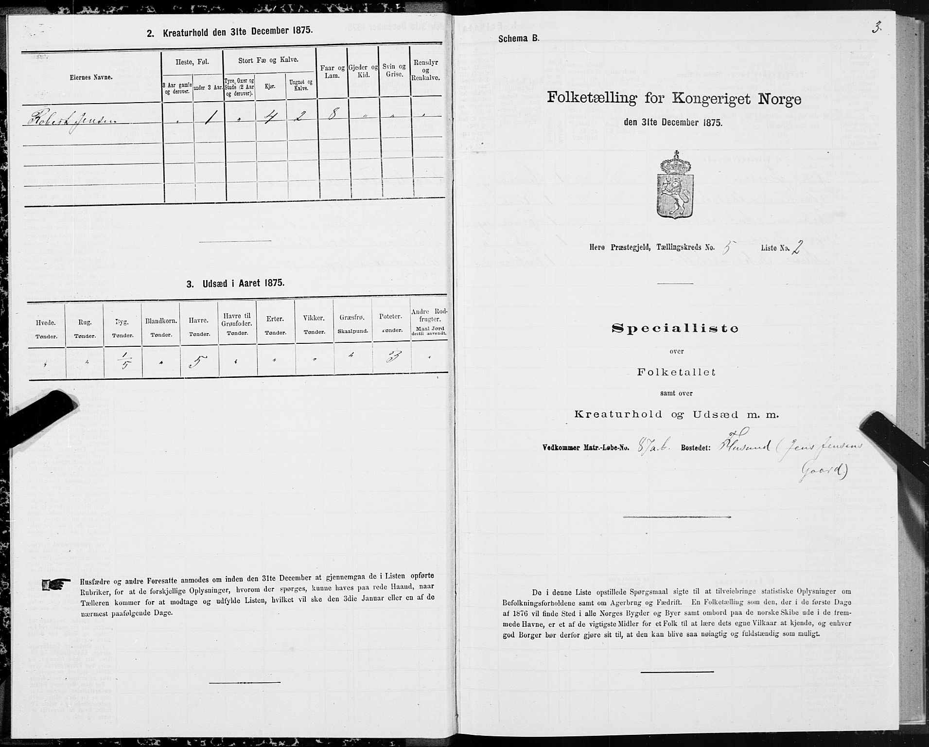 SAT, 1875 census for 1515P Herøy, 1875, p. 3003