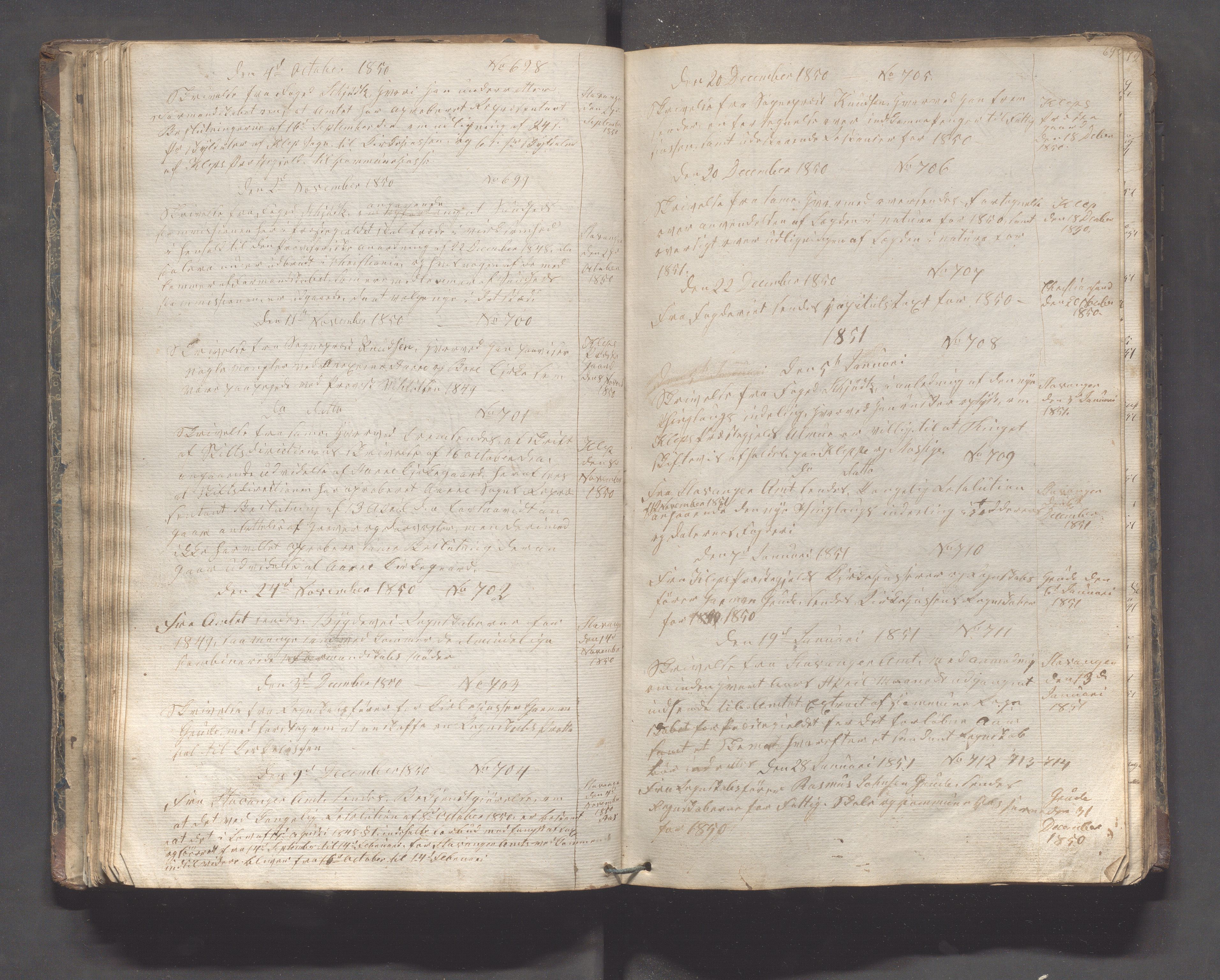 Klepp kommune - Formannskapet, IKAR/K-100277/C/L0001: Brevjournal, 1837-1889, p. 69