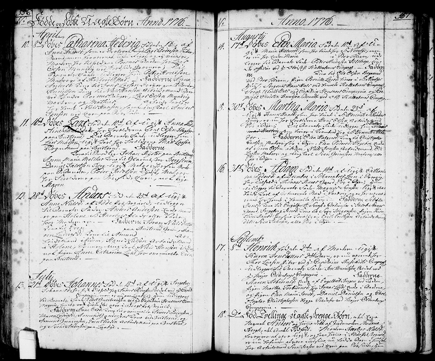 Halden prestekontor Kirkebøker, SAO/A-10909/F/Fa/L0001: Parish register (official) no. I 1, 1758-1791, p. 556-557