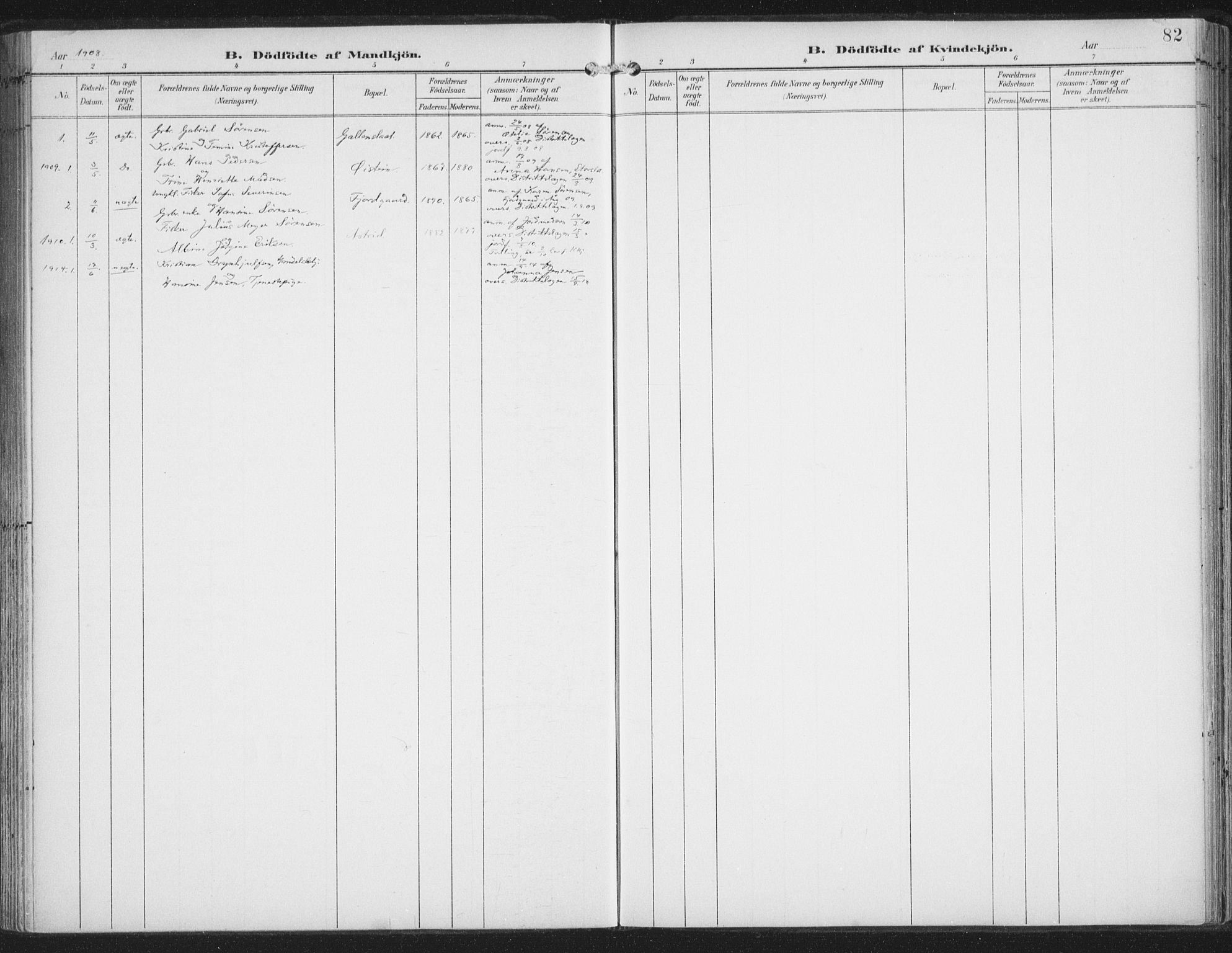 Lenvik sokneprestembete, AV/SATØ-S-1310/H/Ha/Haa/L0015kirke: Parish register (official) no. 15, 1896-1915, p. 82