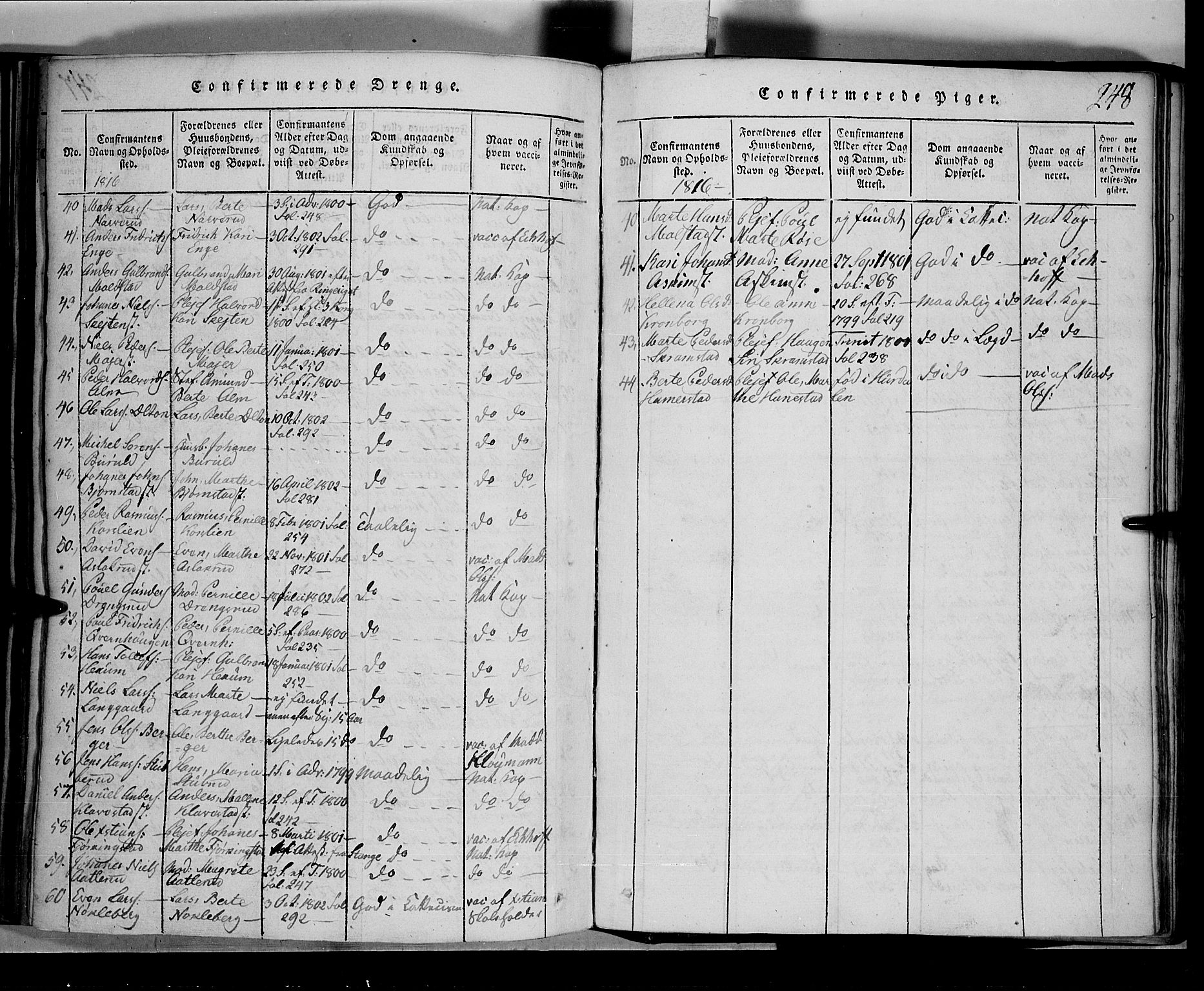 Toten prestekontor, AV/SAH-PREST-102/H/Ha/Hab/L0001: Parish register (copy) no. 1, 1814-1820, p. 248