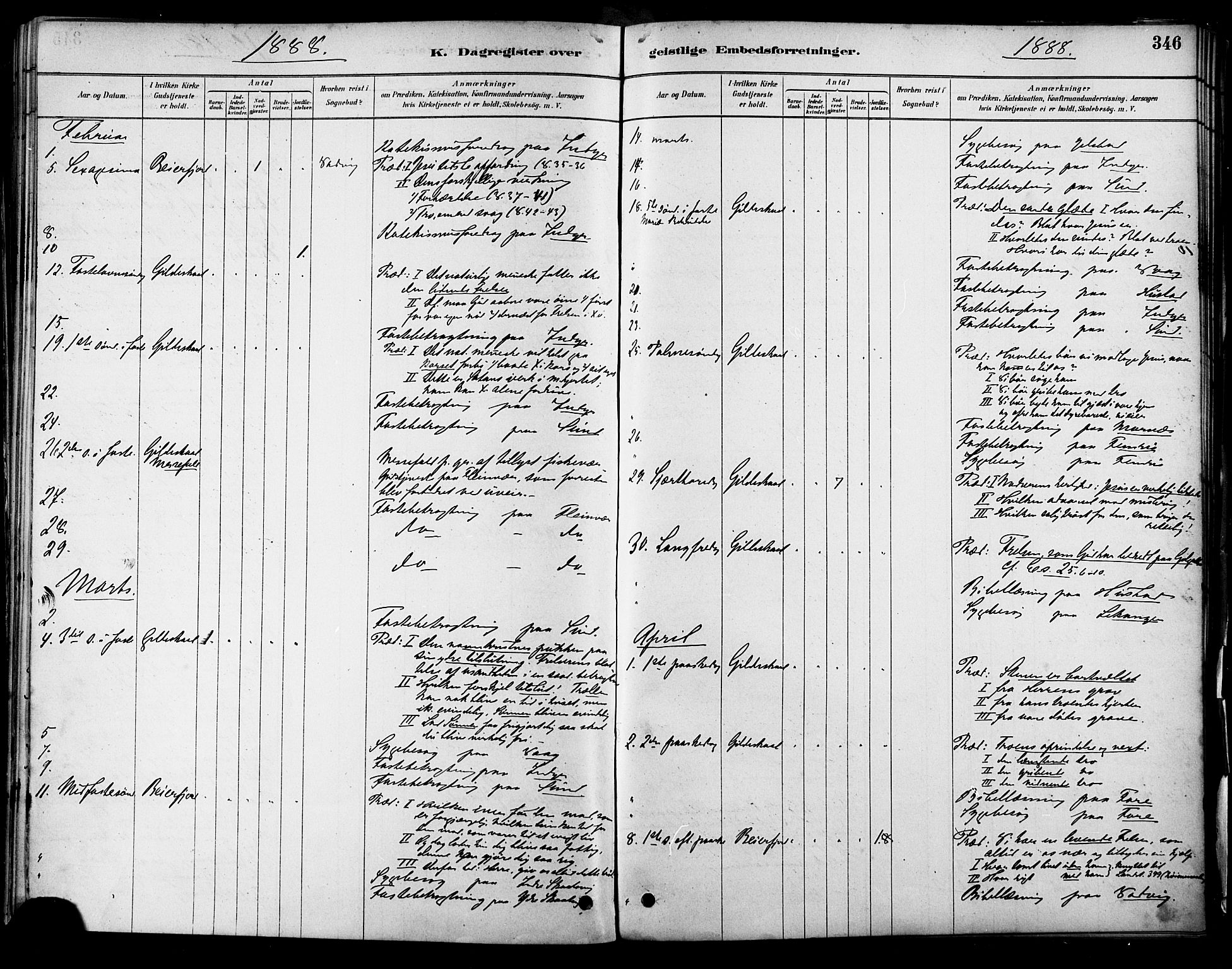 Ministerialprotokoller, klokkerbøker og fødselsregistre - Nordland, AV/SAT-A-1459/805/L0099: Parish register (official) no. 805A06, 1880-1891, p. 346