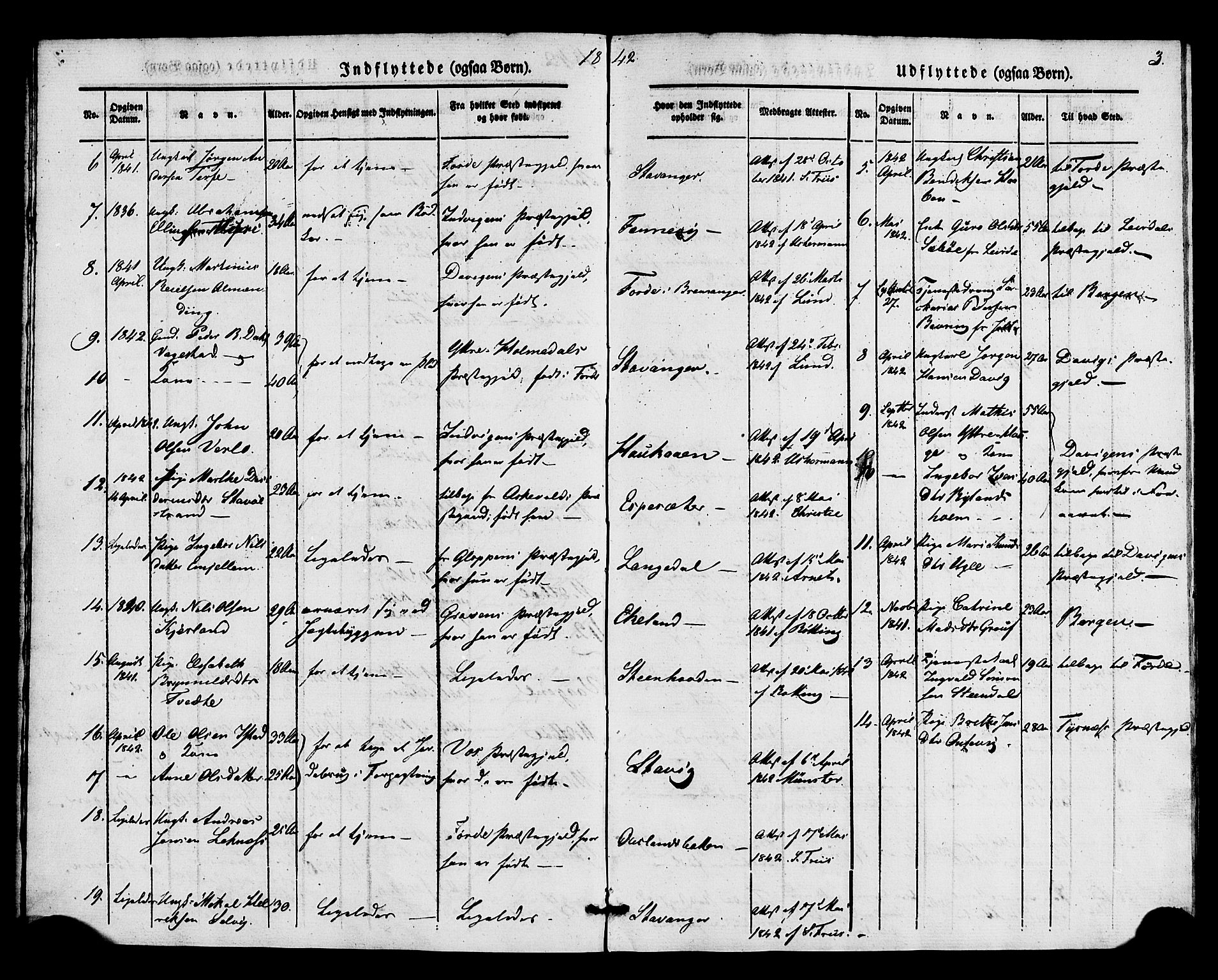 Kinn sokneprestembete, SAB/A-80801/H/Haa/Haaa/L0014: Parish register (official) no. A 14, 1841-1859, p. 3