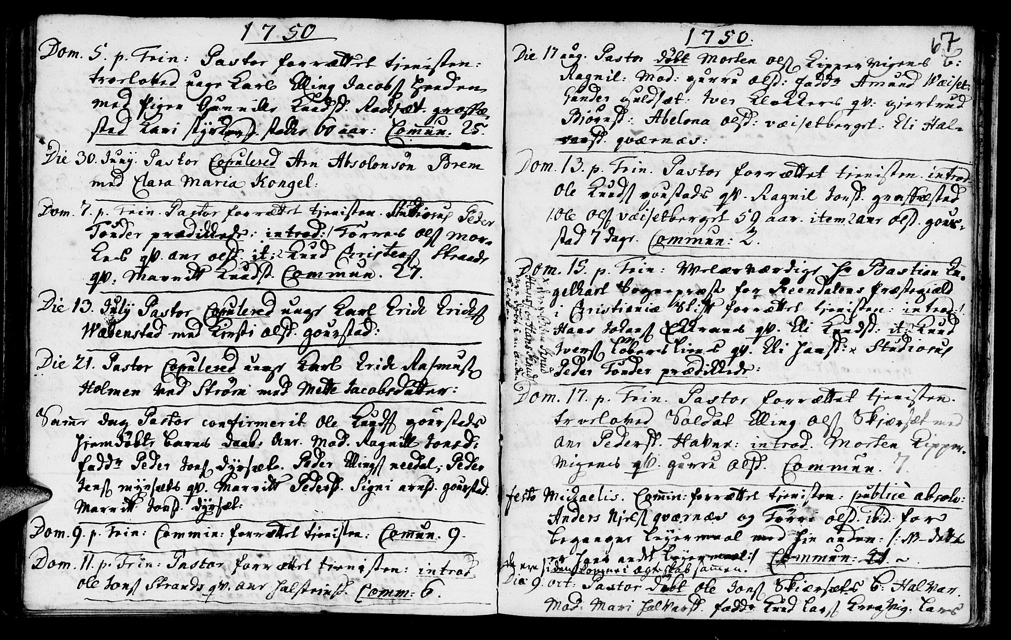 Ministerialprotokoller, klokkerbøker og fødselsregistre - Møre og Romsdal, SAT/A-1454/568/L0797: Parish register (official) no. 568A06, 1731-1760, p. 67
