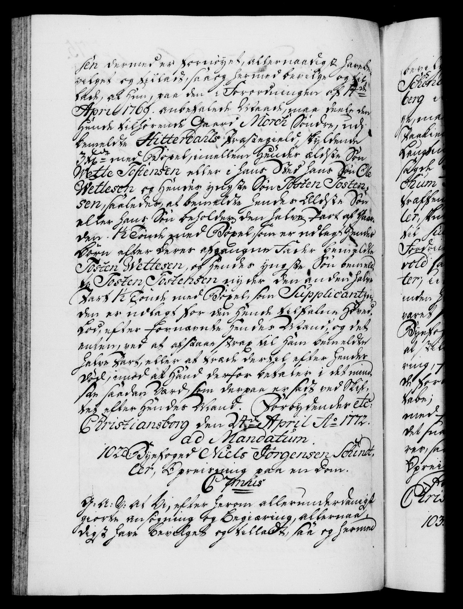 Danske Kanselli 1572-1799, AV/RA-EA-3023/F/Fc/Fca/Fcaa/L0045: Norske registre "Norske eller 3. dept.s åpne brev, 1771-1773, p. 275b