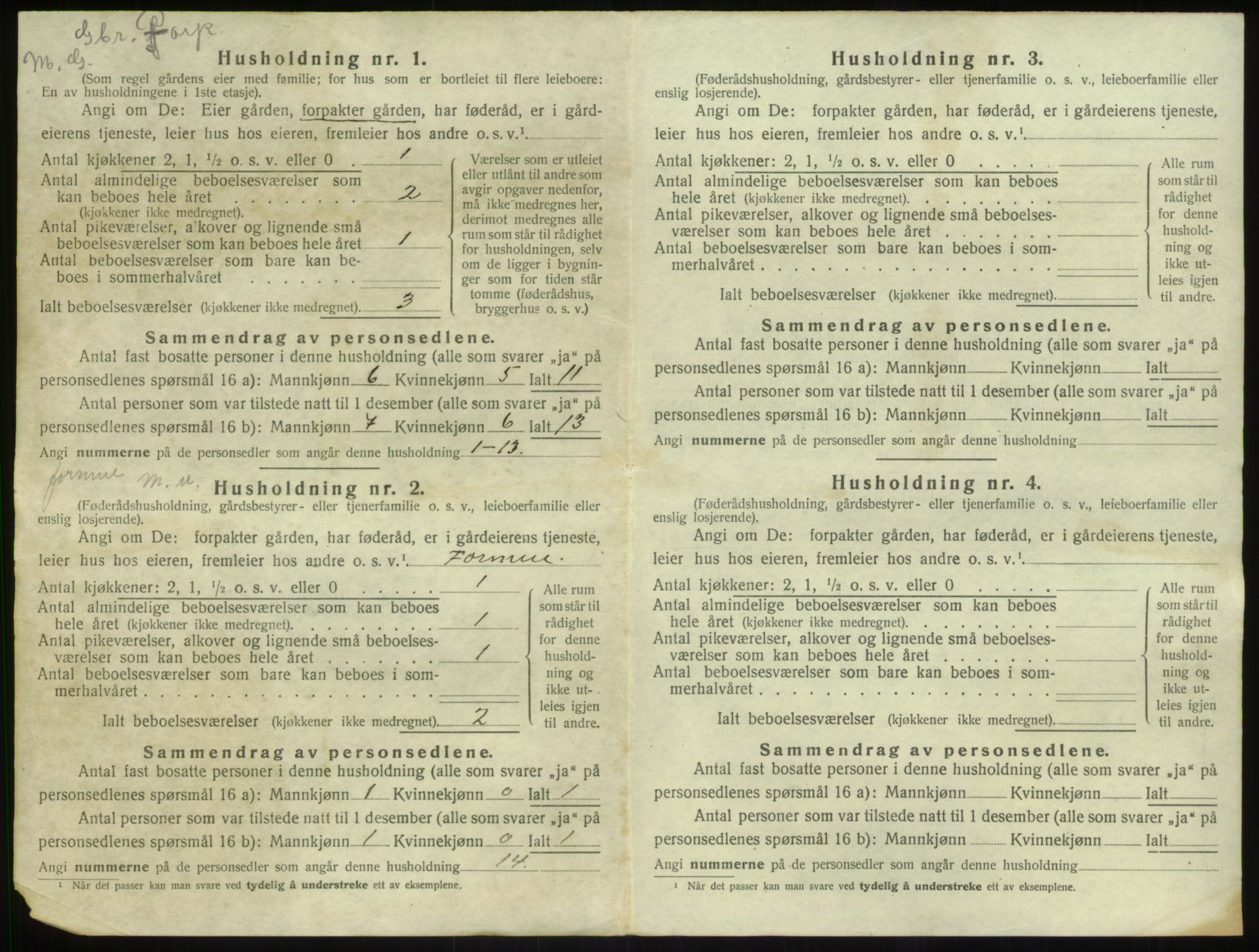 SAB, 1920 census for Leikanger, 1920, p. 37