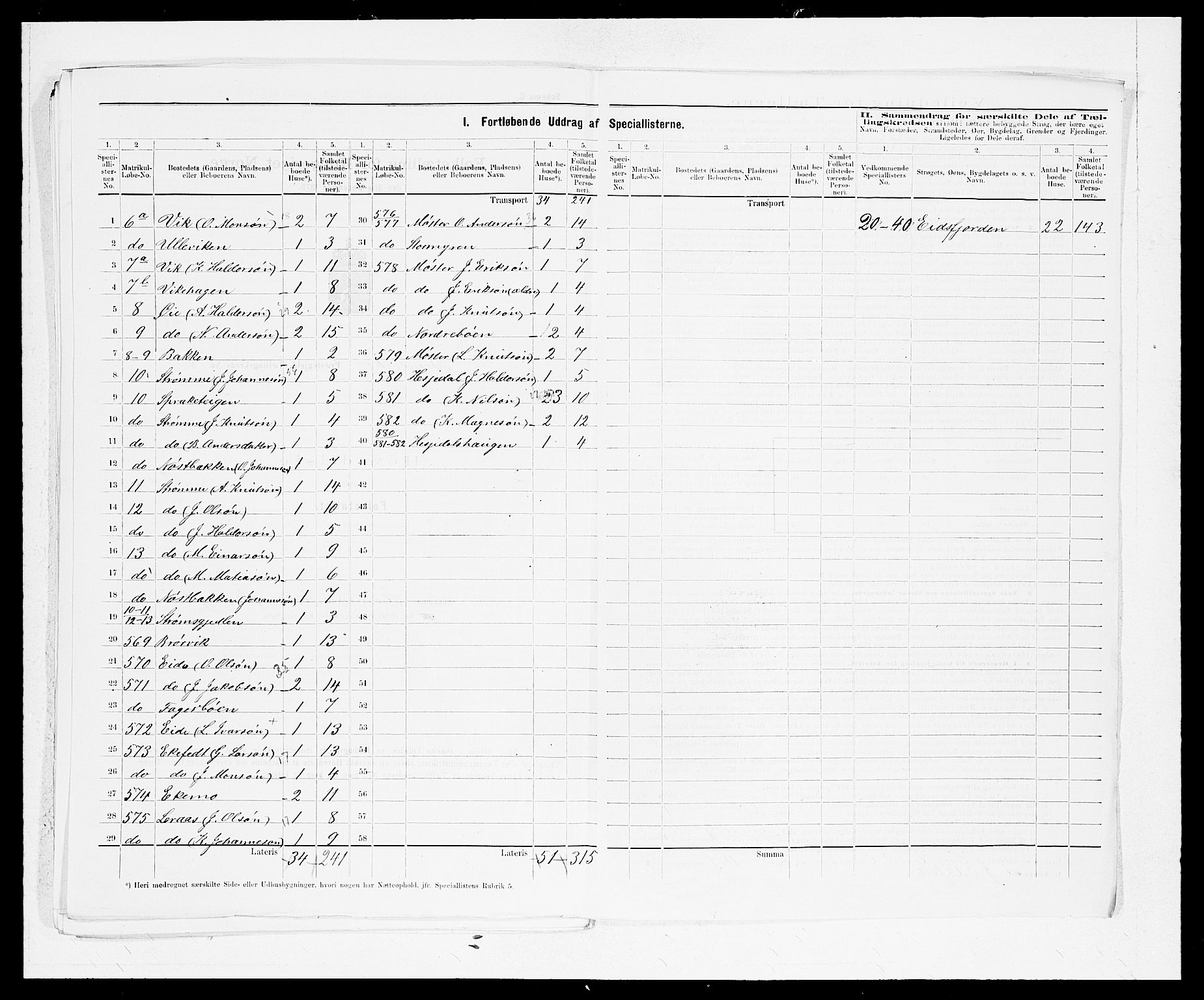 SAB, 1875 census for 1251P Bruvik, 1875, p. 22