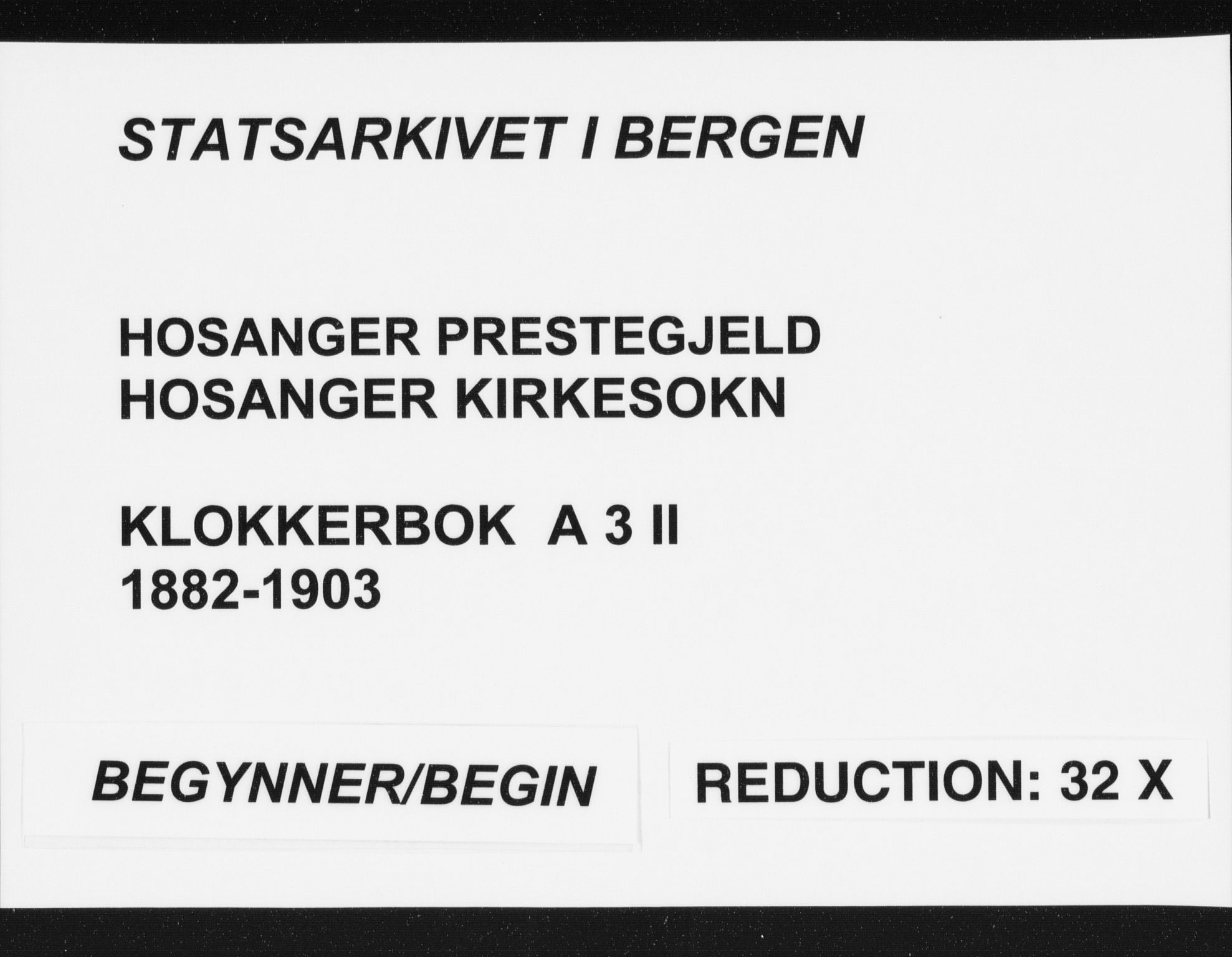 Hosanger sokneprestembete, SAB/A-75801/H/Hab: Parish register (copy) no. A 3 II, 1882-1903
