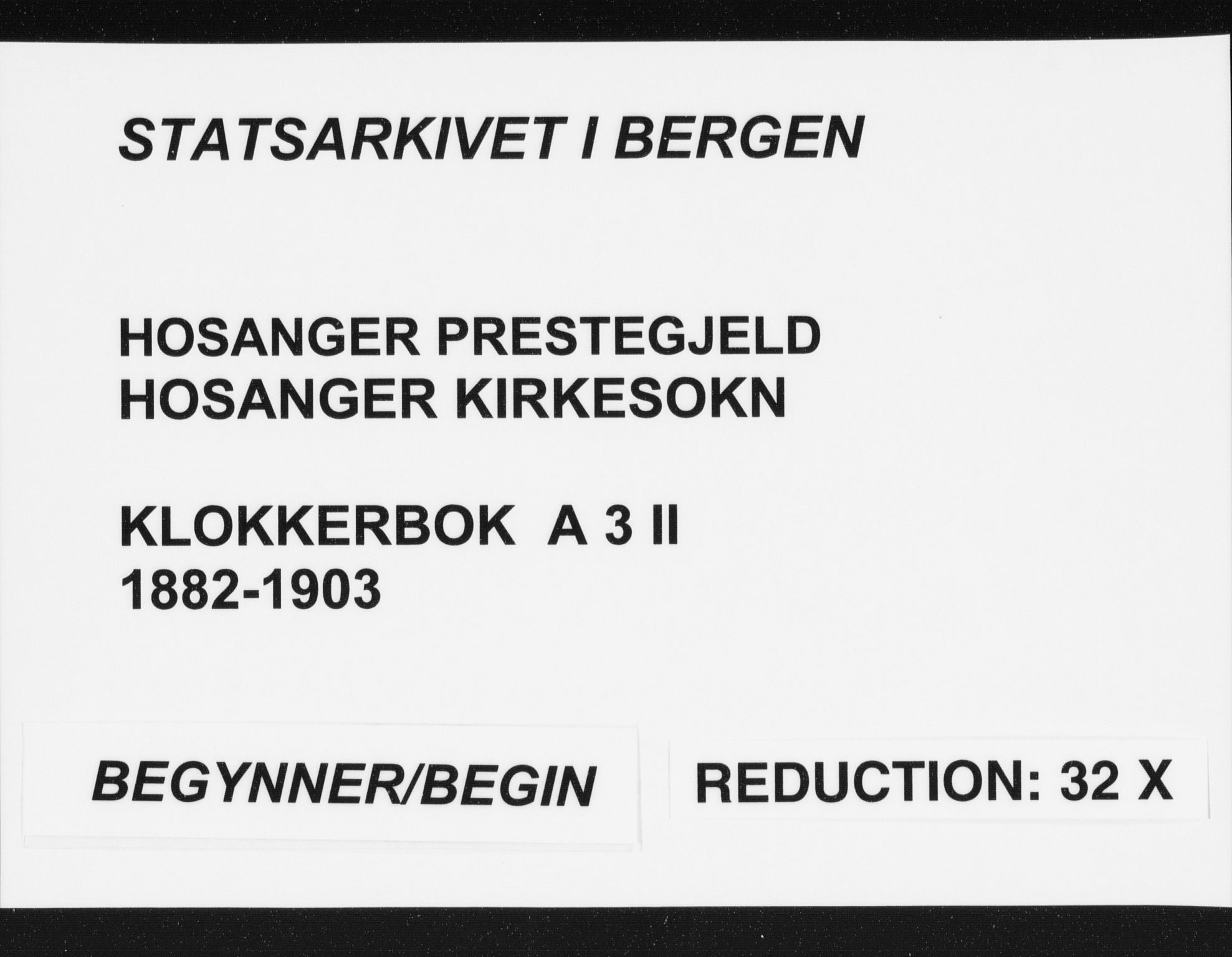 Hosanger sokneprestembete, AV/SAB-A-75801/H/Hab: Parish register (copy) no. A 3 II, 1882-1903