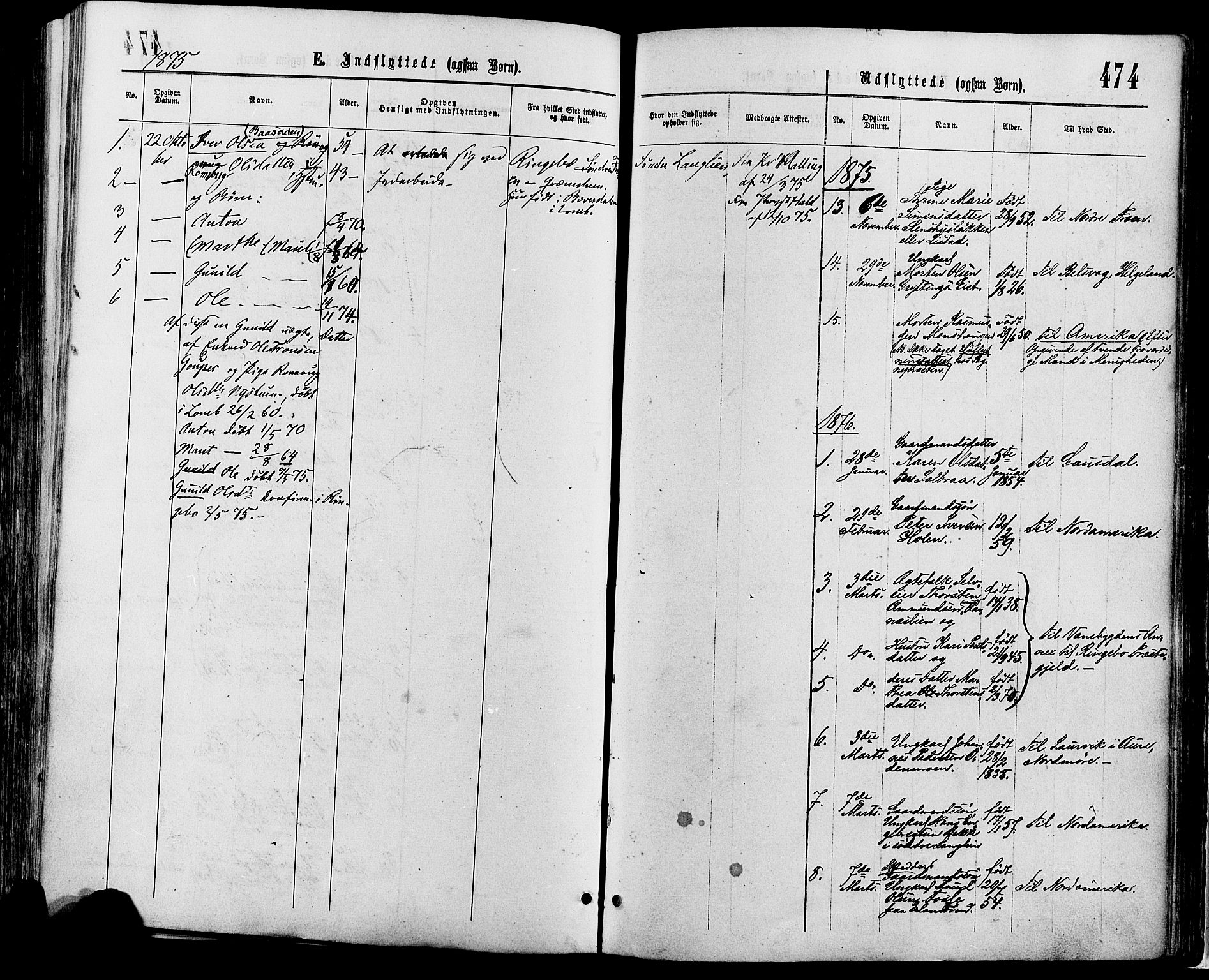 Sør-Fron prestekontor, AV/SAH-PREST-010/H/Ha/Haa/L0002: Parish register (official) no. 2, 1864-1880, p. 474