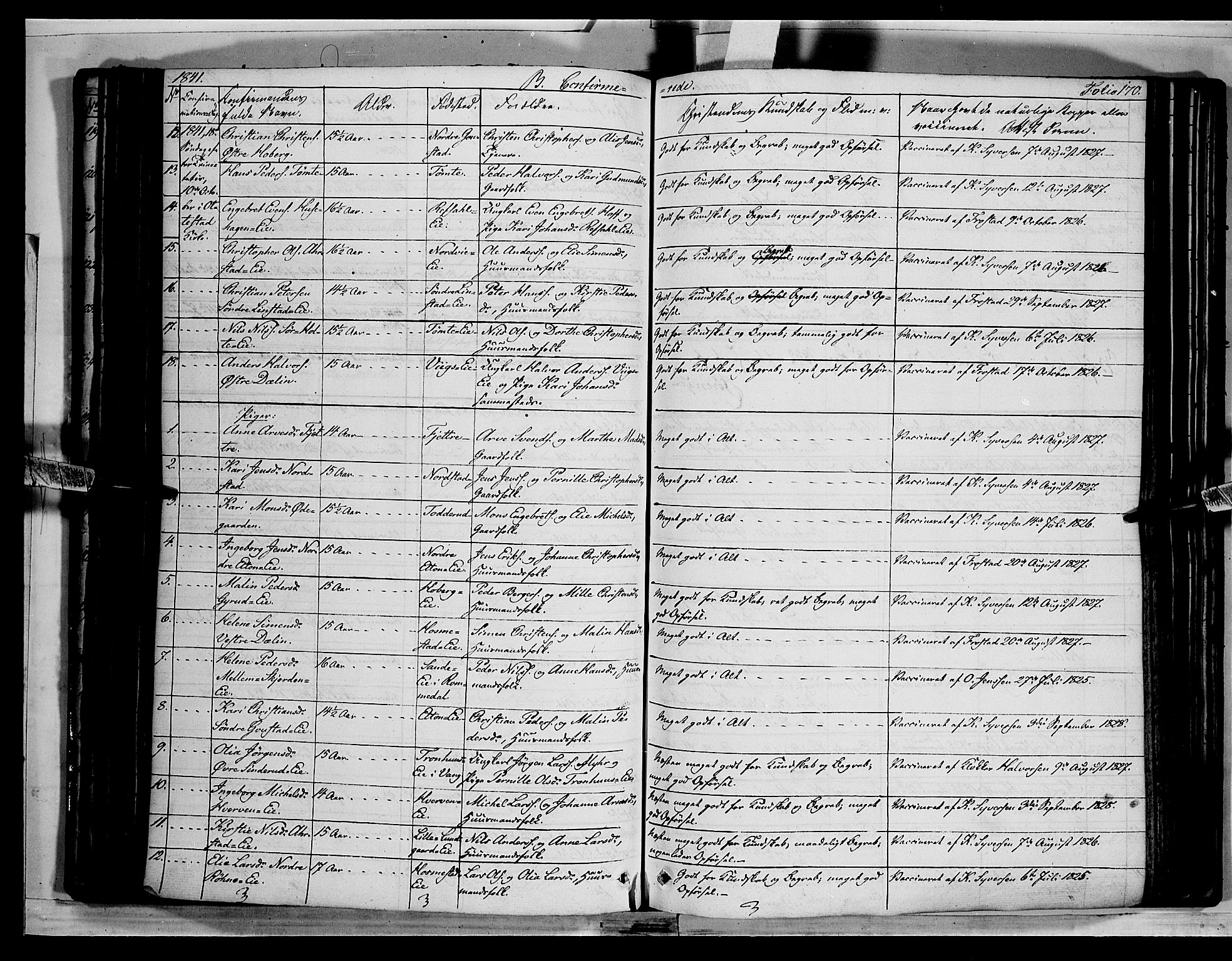 Stange prestekontor, AV/SAH-PREST-002/K/L0010: Parish register (official) no. 10, 1835-1845, p. 170