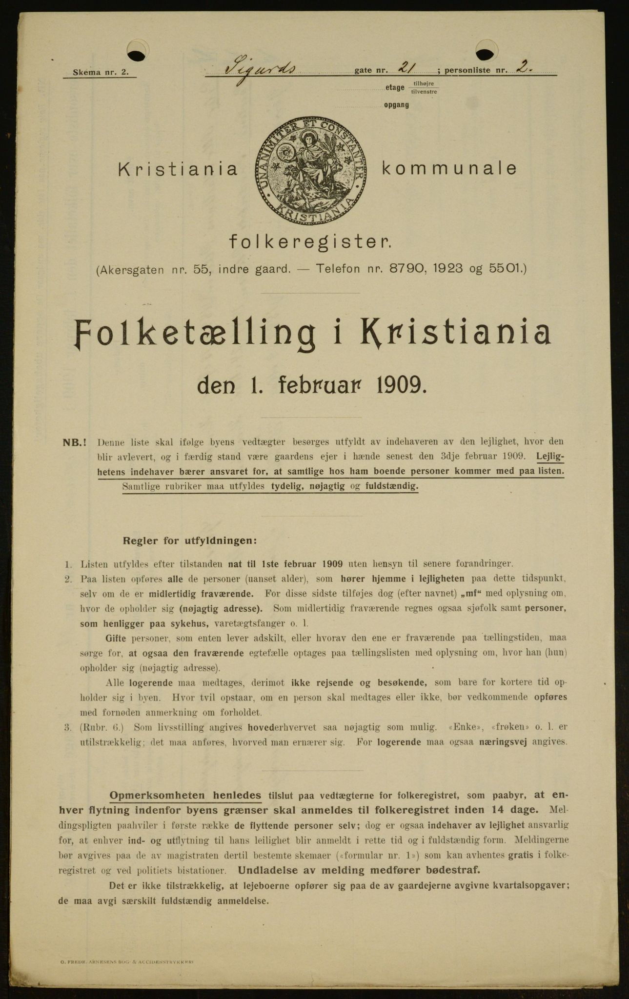 OBA, Municipal Census 1909 for Kristiania, 1909, p. 86321