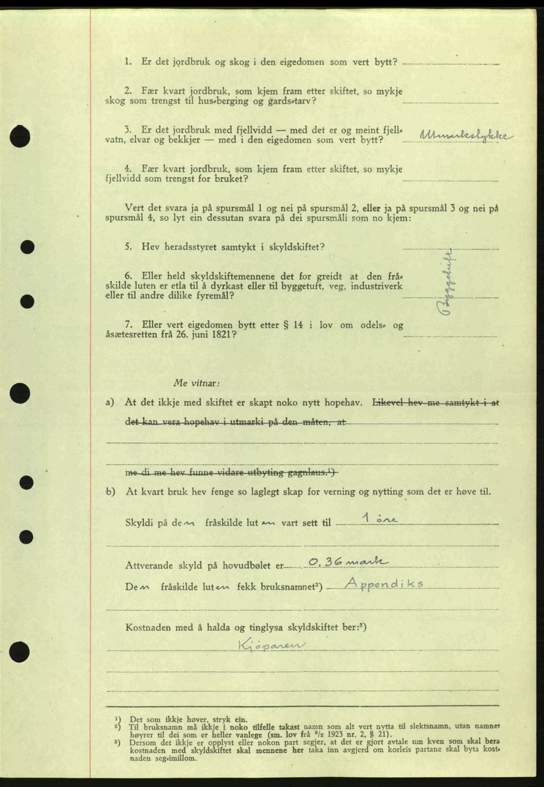 Sunnhordland sorenskrivar, AV/SAB-A-2401: Mortgage book no. A77, 1945-1945, Diary no: : 432/1945