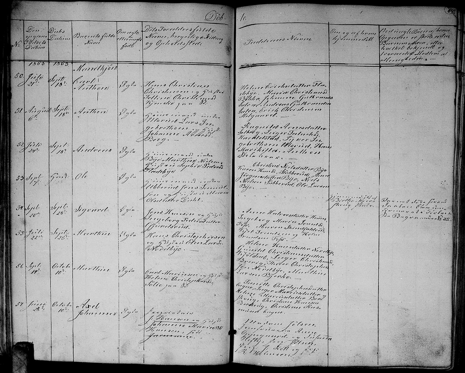 Enebakk prestekontor Kirkebøker, AV/SAO-A-10171c/G/Ga/L0004: Parish register (copy) no. I 4, 1850-1866, p. 69