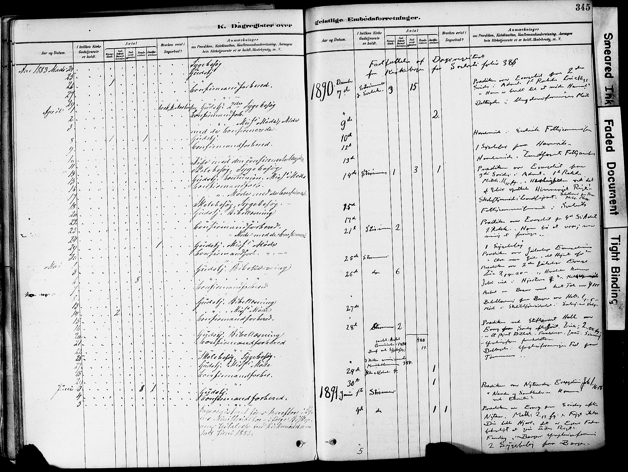 Strømm kirkebøker, AV/SAKO-A-322/F/Fa/L0004: Parish register (official) no. I 4, 1878-1899, p. 345