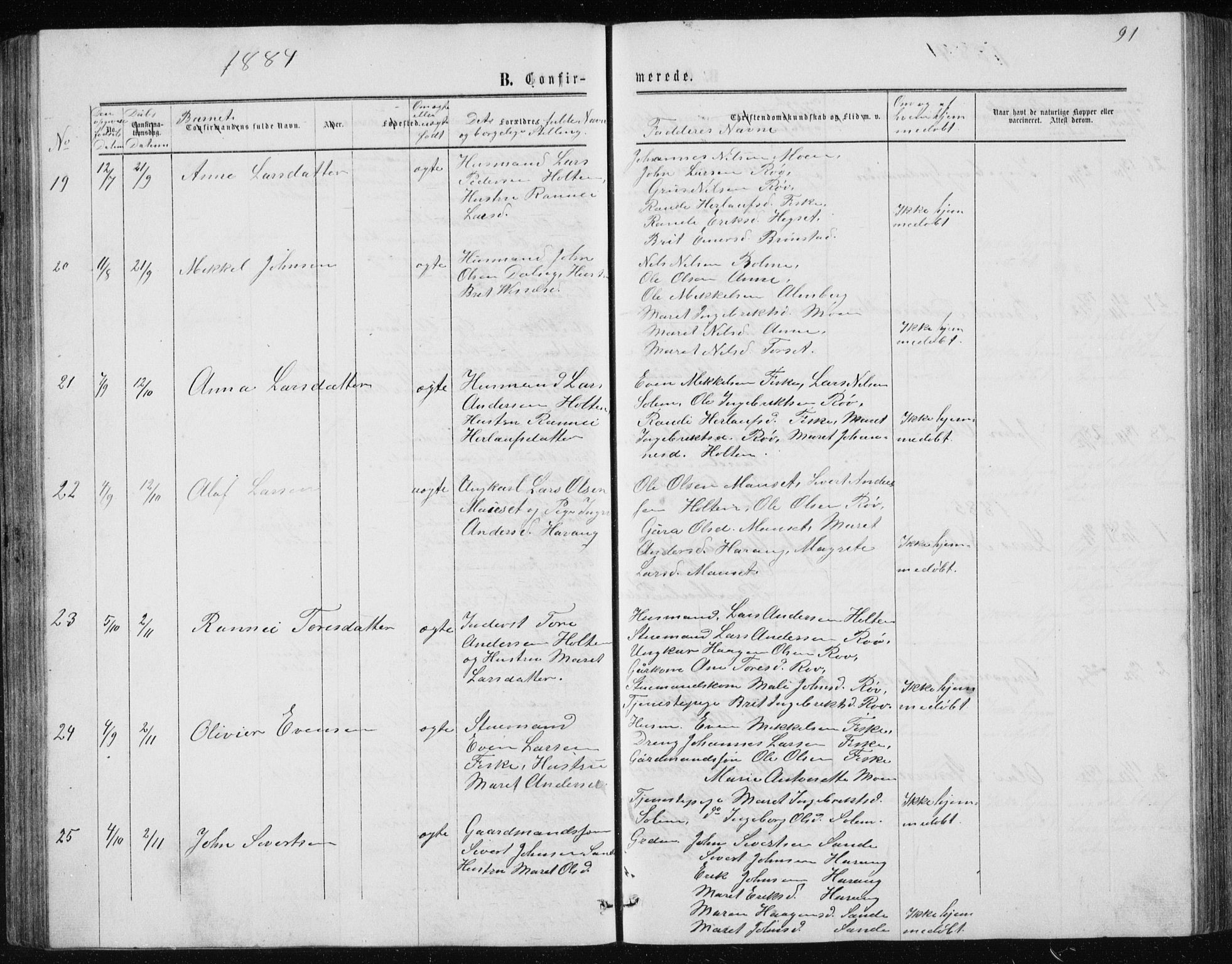 Ministerialprotokoller, klokkerbøker og fødselsregistre - Møre og Romsdal, AV/SAT-A-1454/597/L1064: Parish register (copy) no. 597C01, 1866-1898, p. 91