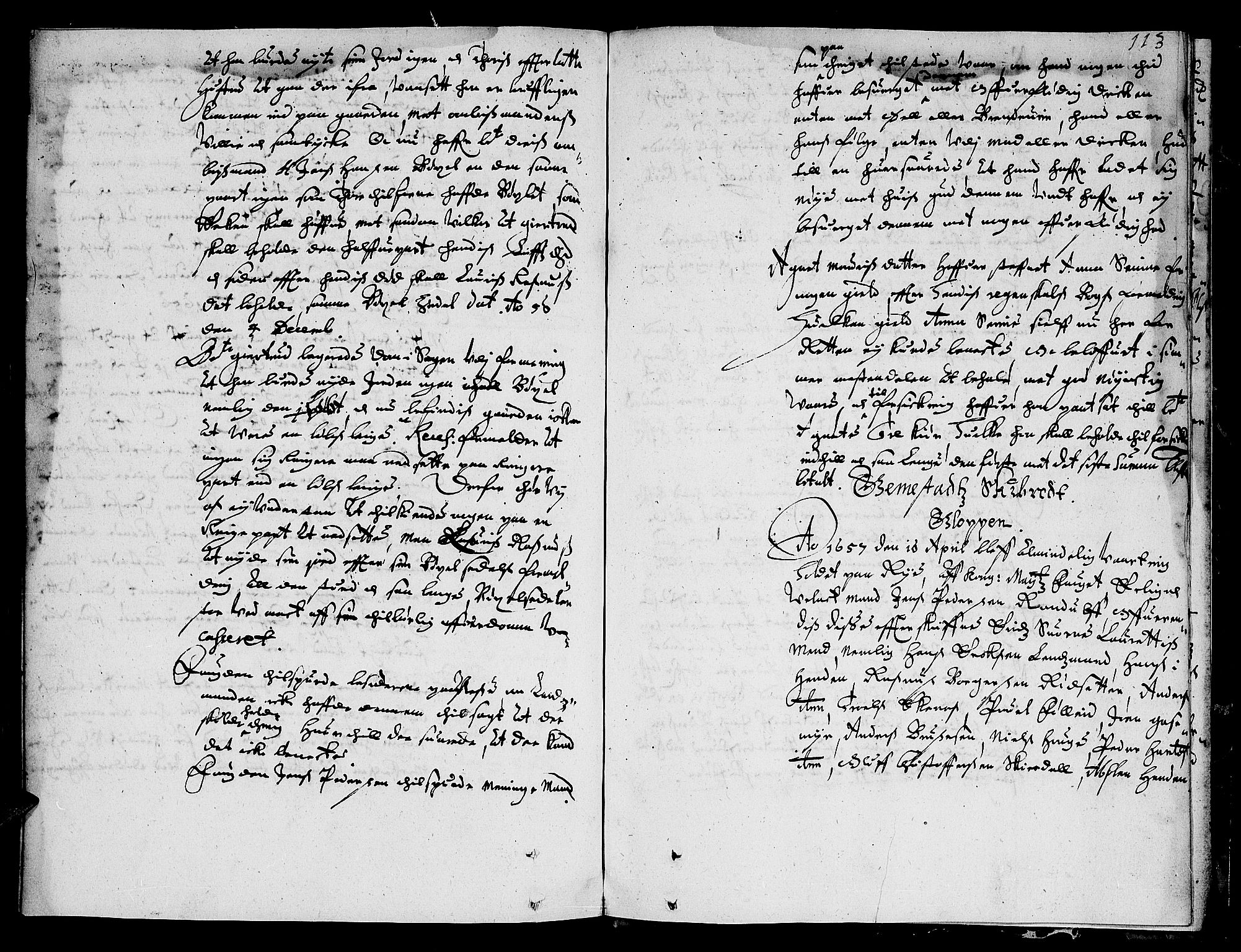 Nordfjord sorenskriveri, SAB/A-2801/01/01a/L0005: Tingbøker (Justisprotokoller), 1655-1657, p. 112b-113a