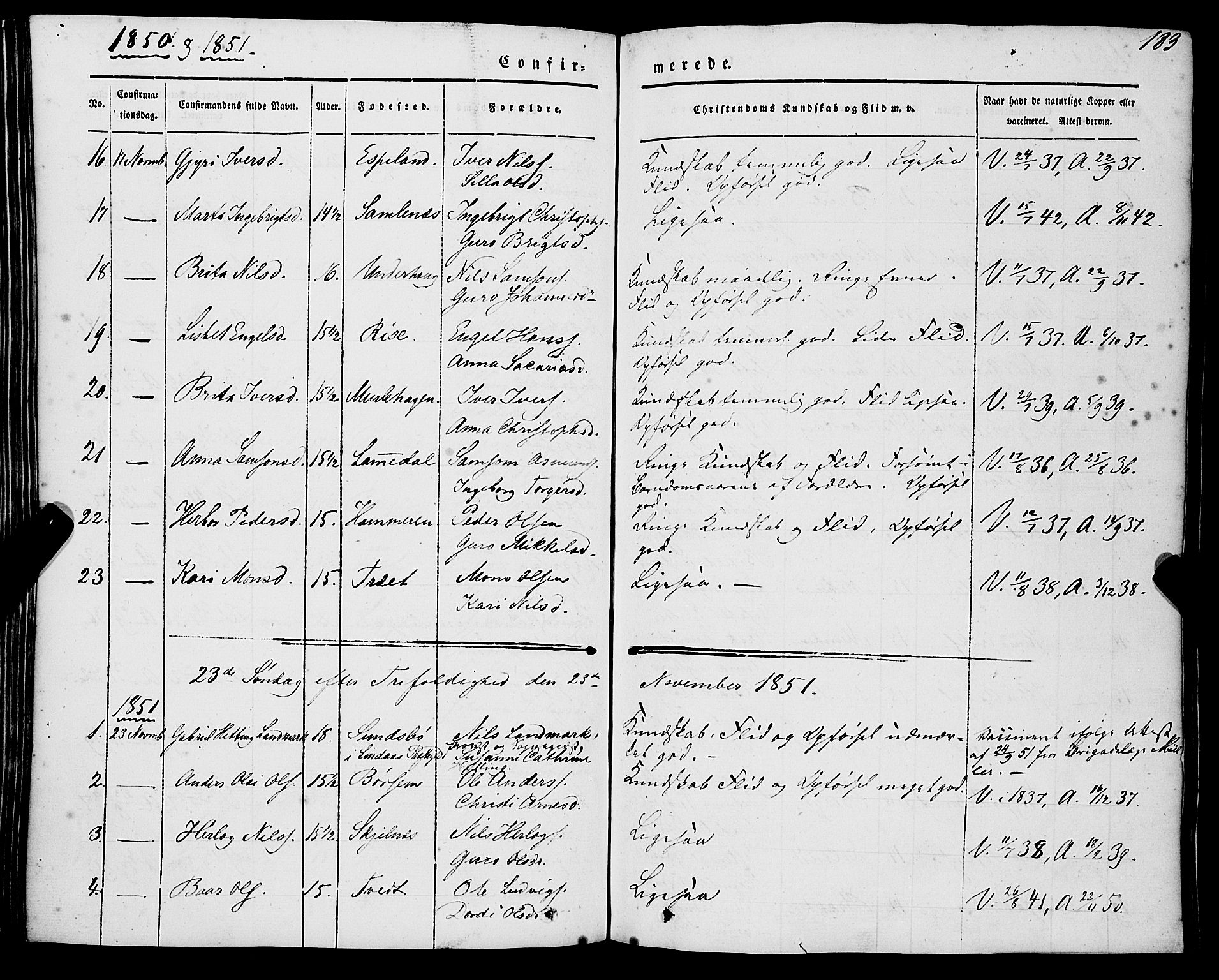 Strandebarm sokneprestembete, AV/SAB-A-78401/H/Haa: Parish register (official) no. A 7, 1844-1872, p. 183