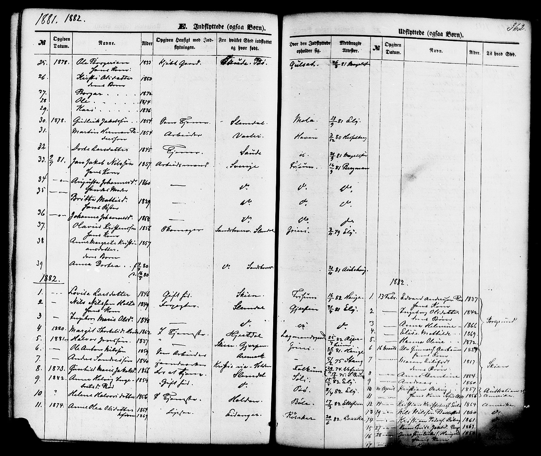 Gjerpen kirkebøker, SAKO/A-265/F/Fa/L0009: Parish register (official) no. I 9, 1872-1885, p. 362