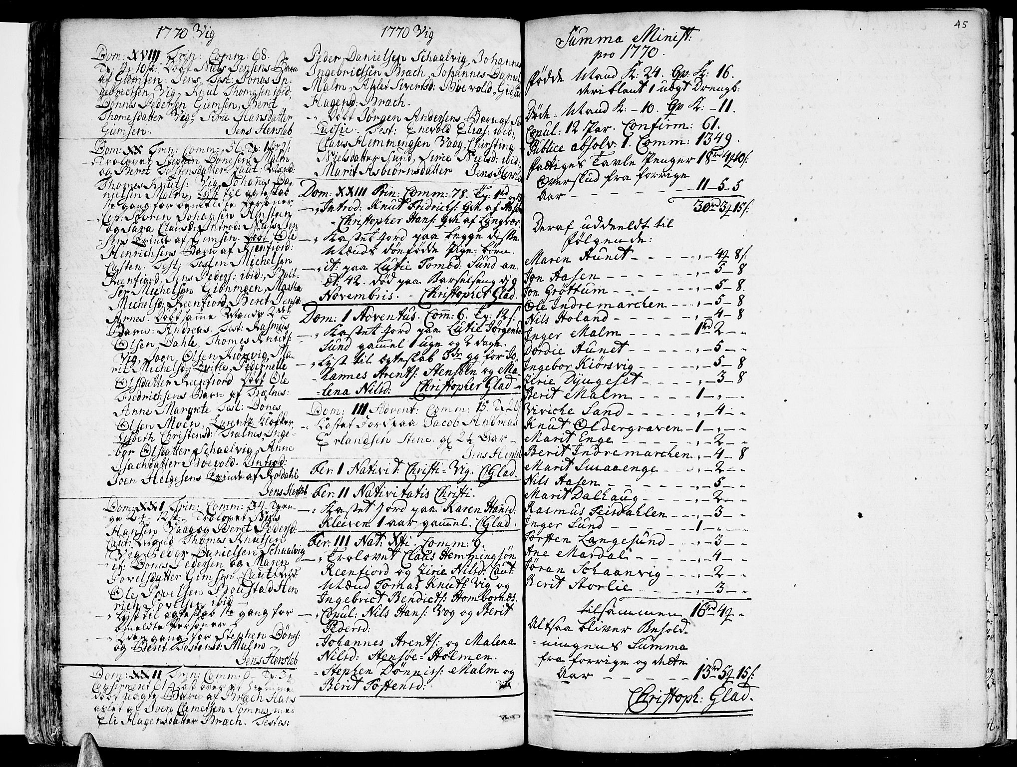 Ministerialprotokoller, klokkerbøker og fødselsregistre - Nordland, AV/SAT-A-1459/812/L0173: Parish register (official) no. 812A02, 1752-1800, p. 45