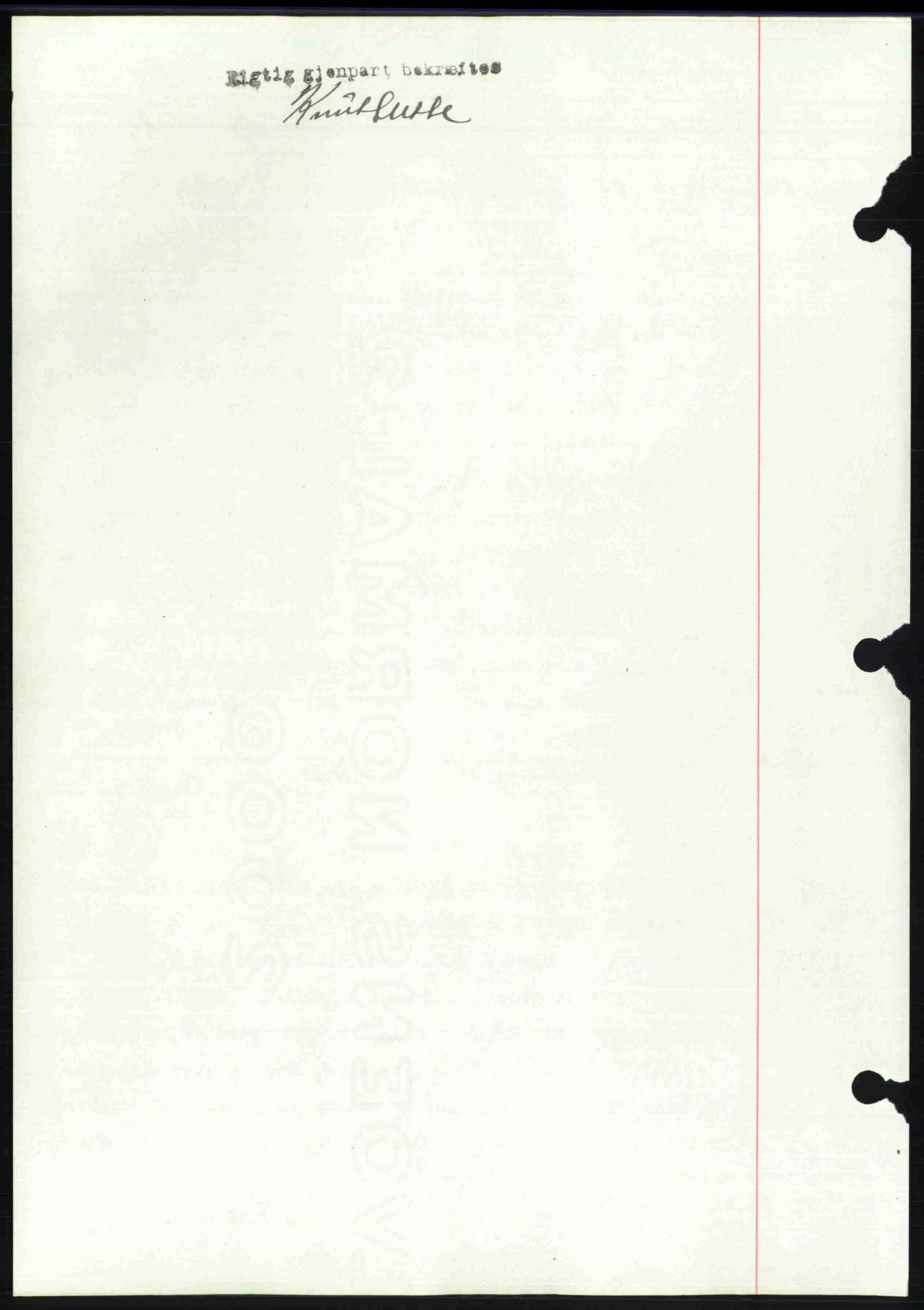 Toten tingrett, SAH/TING-006/H/Hb/Hbc/L0004: Mortgage book no. Hbc-04, 1938-1938, Diary no: : 1281/1938