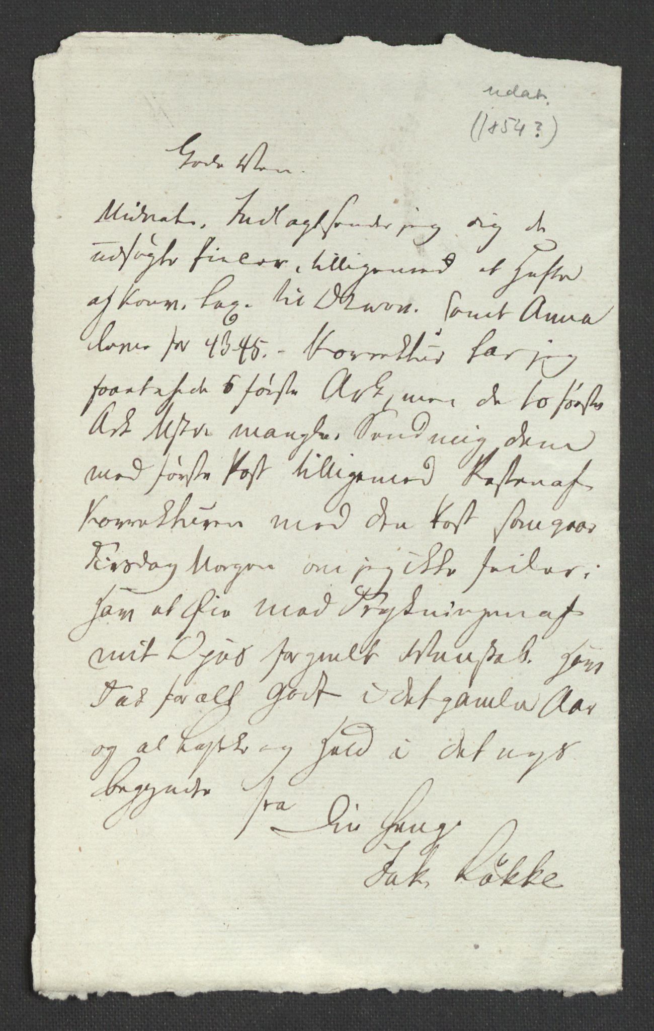 Botten-Hansen, Paul, AV/RA-PA-0017/F/L0001: Brev til Botten-Hansen, avsendere ordnet etter alfabetisk rekkefølge fra A-Ø, 1846-1866, p. 172