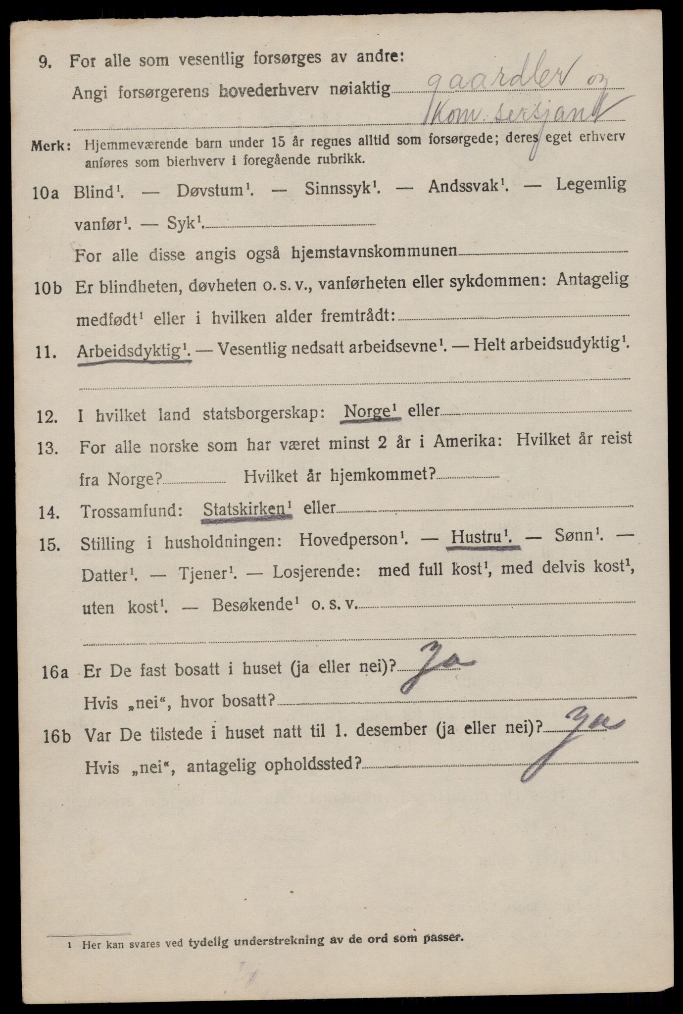 SAST, 1920 census for Varhaug, 1920, p. 1990