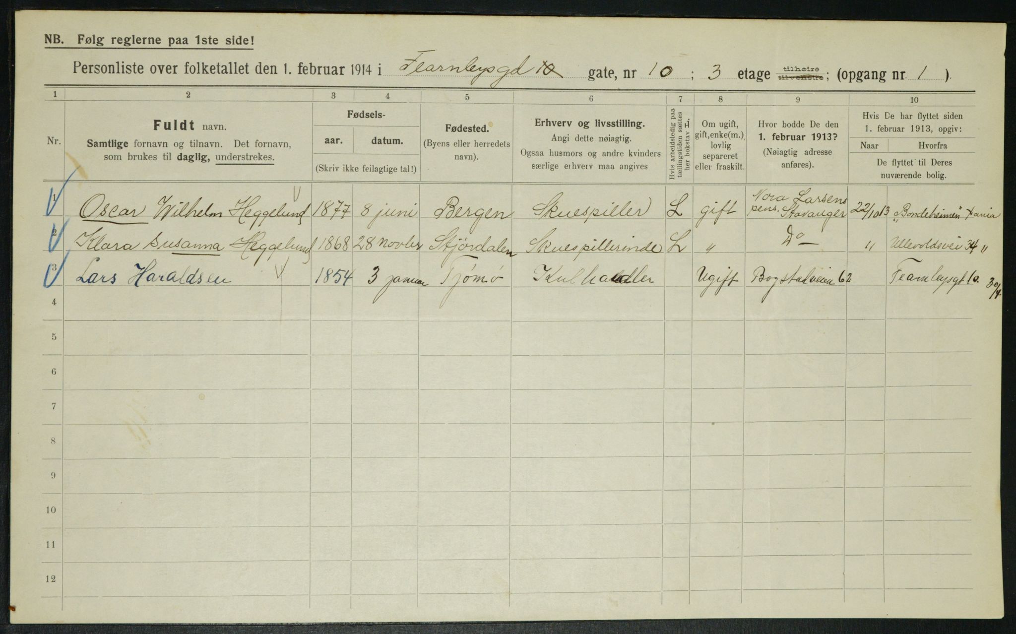 OBA, Municipal Census 1914 for Kristiania, 1914, p. 24137