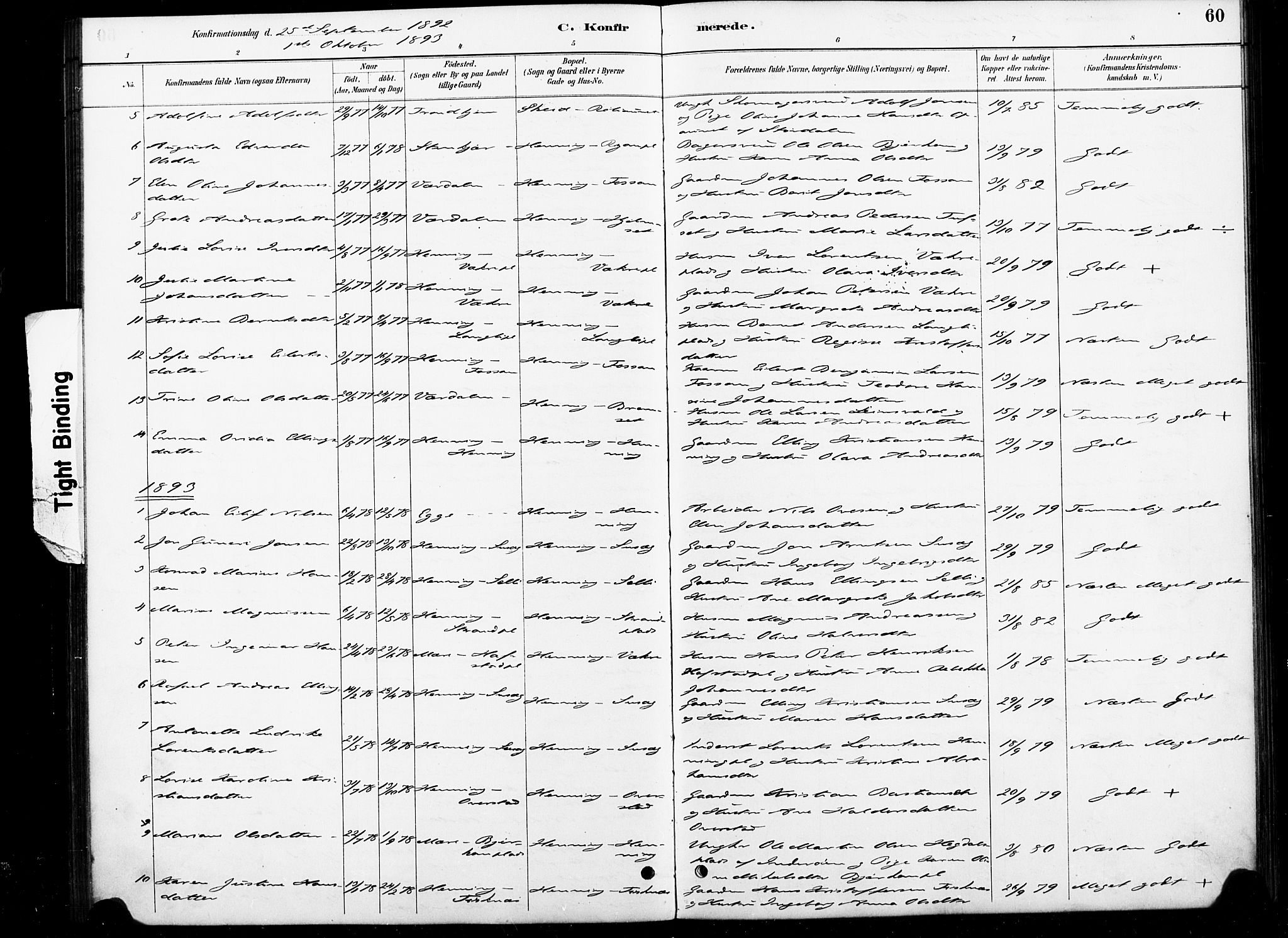 Ministerialprotokoller, klokkerbøker og fødselsregistre - Nord-Trøndelag, SAT/A-1458/738/L0364: Parish register (official) no. 738A01, 1884-1902, p. 60