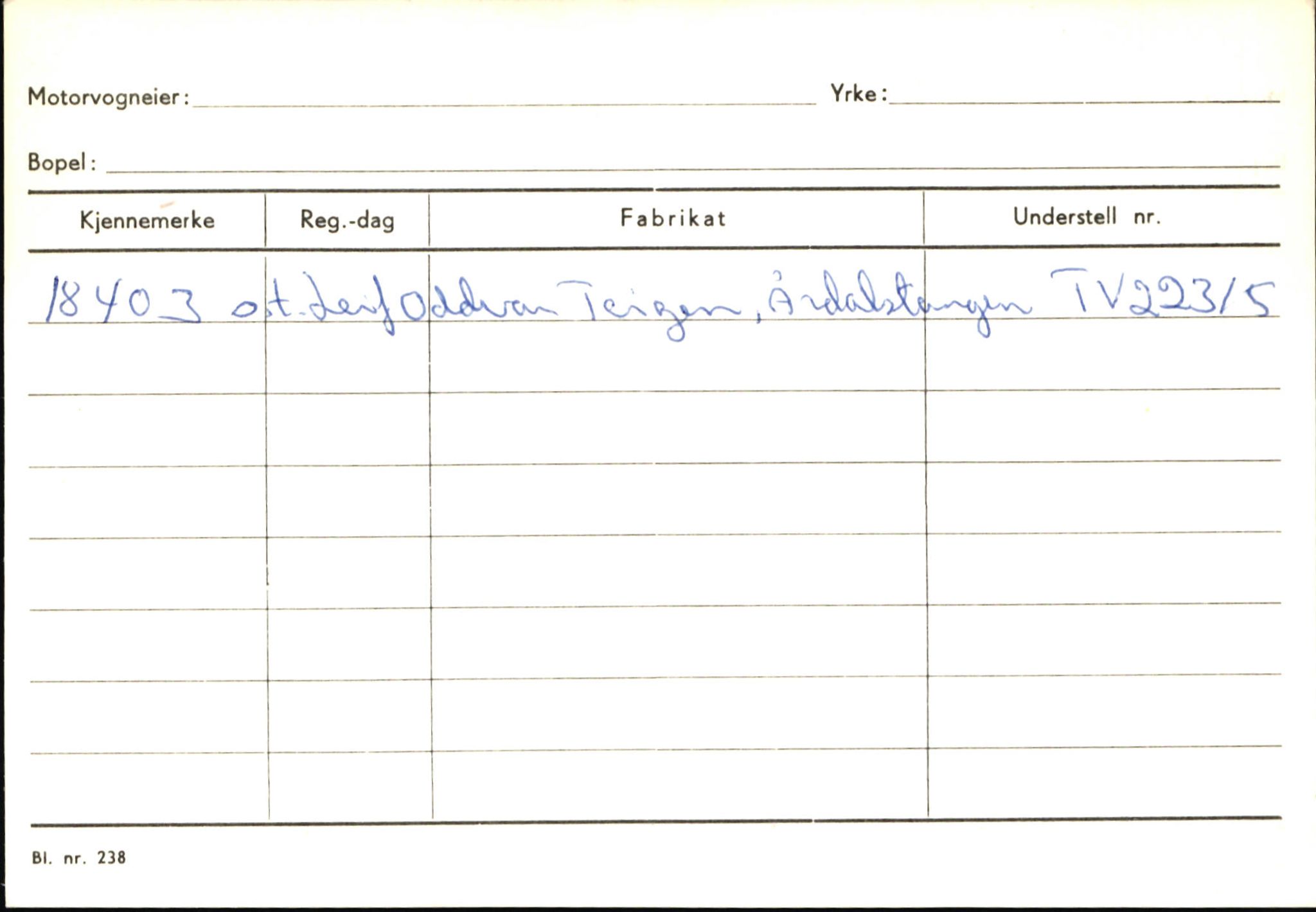 Statens vegvesen, Sogn og Fjordane vegkontor, AV/SAB-A-5301/4/F/L0145: Registerkort Vågsøy S-Å. Årdal I-P, 1945-1975, p. 1472