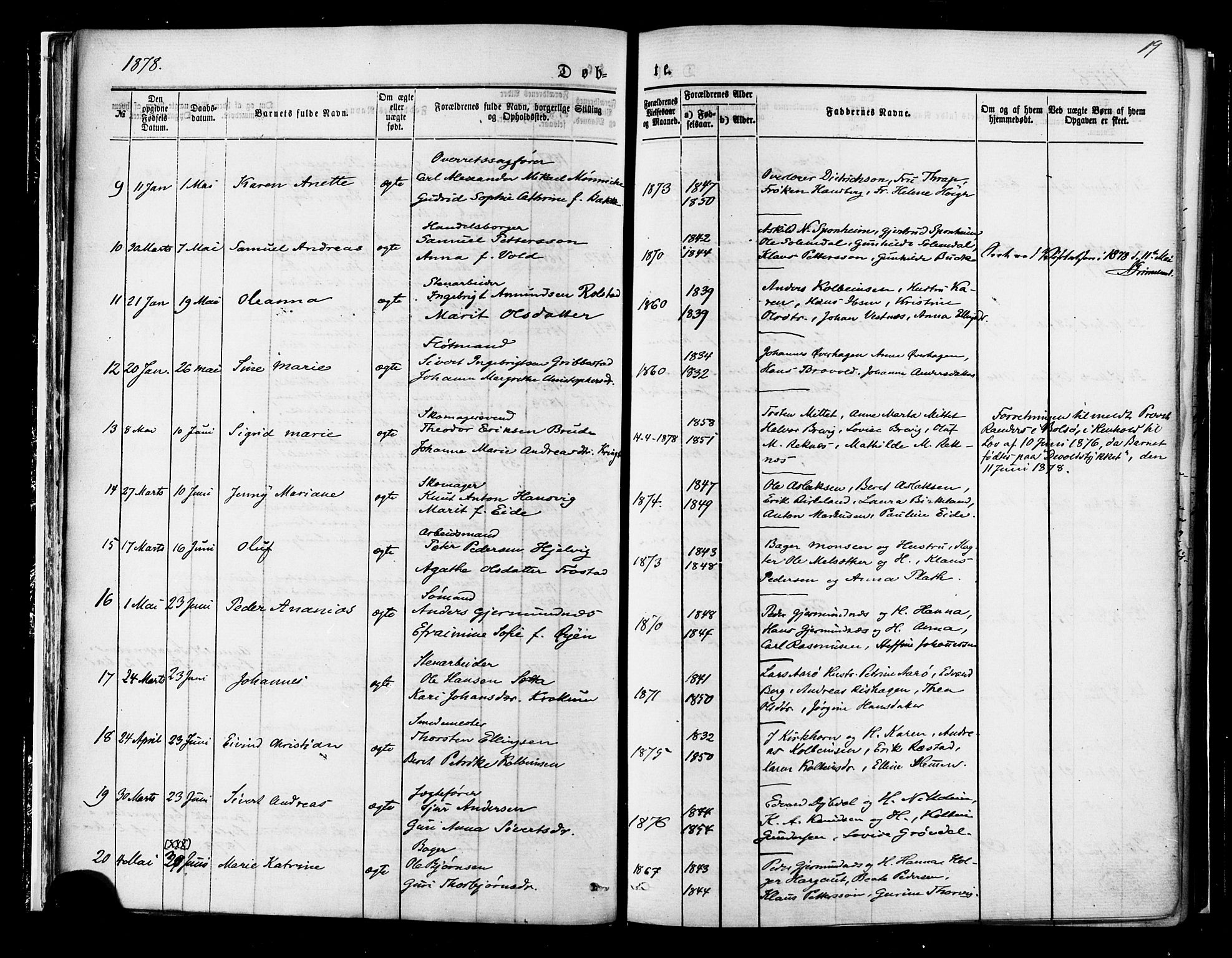 Ministerialprotokoller, klokkerbøker og fødselsregistre - Møre og Romsdal, AV/SAT-A-1454/558/L0691: Parish register (official) no. 558A05, 1873-1886, p. 19