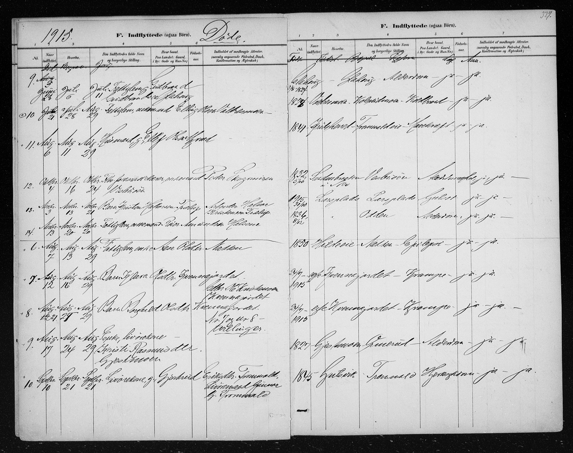 Nes kirkebøker, SAKO/A-236/F/Fa/L0012: Parish register (official) no. 12, 1881-1917, p. 329