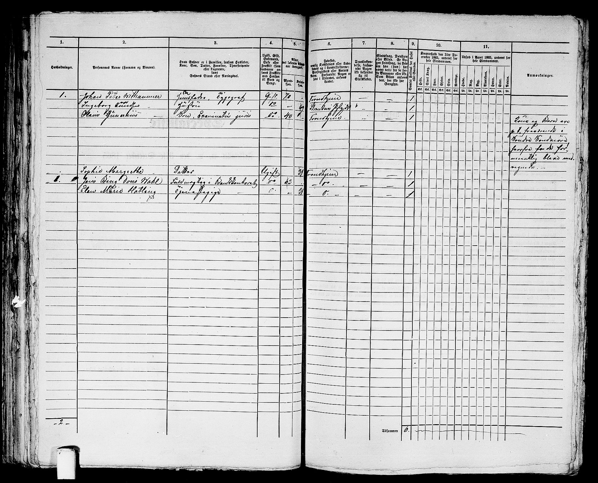 RA, 1865 census for Trondheim, 1865, p. 1659