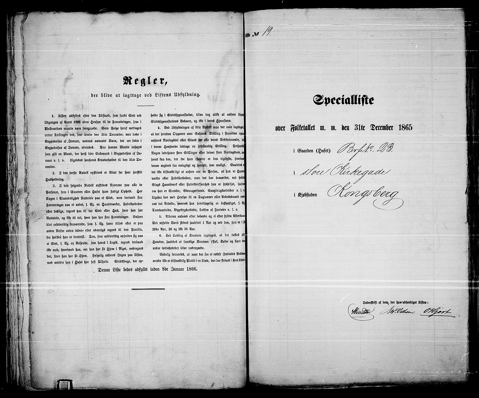 RA, 1865 census for Kongsberg/Kongsberg, 1865, p. 47