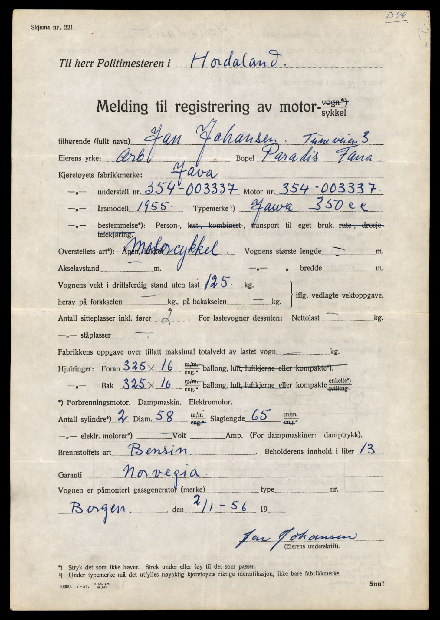 Møre og Romsdal vegkontor - Ålesund trafikkstasjon, AV/SAT-A-4099/F/Fe/L0039: Registreringskort for kjøretøy T 13361 - T 13530, 1927-1998, p. 1625