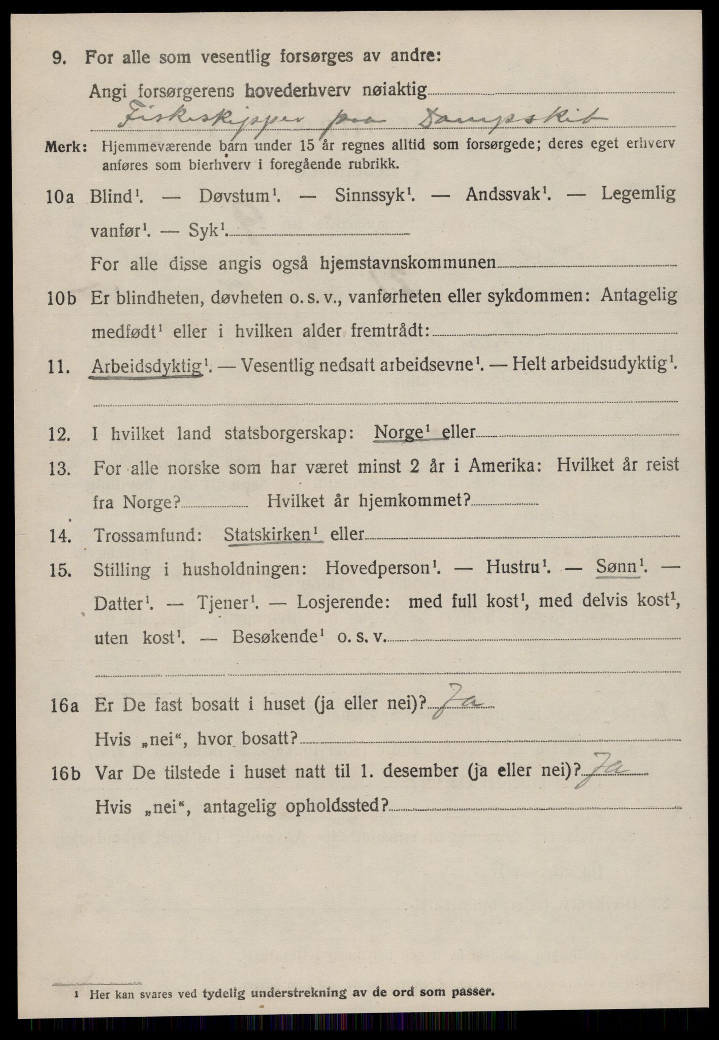 SAT, 1920 census for Hareid, 1920, p. 3516