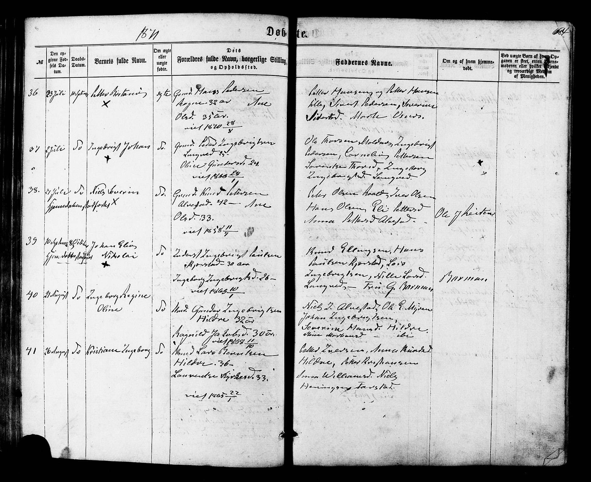 Ministerialprotokoller, klokkerbøker og fødselsregistre - Møre og Romsdal, AV/SAT-A-1454/536/L0498: Parish register (official) no. 536A07, 1862-1875, p. 63