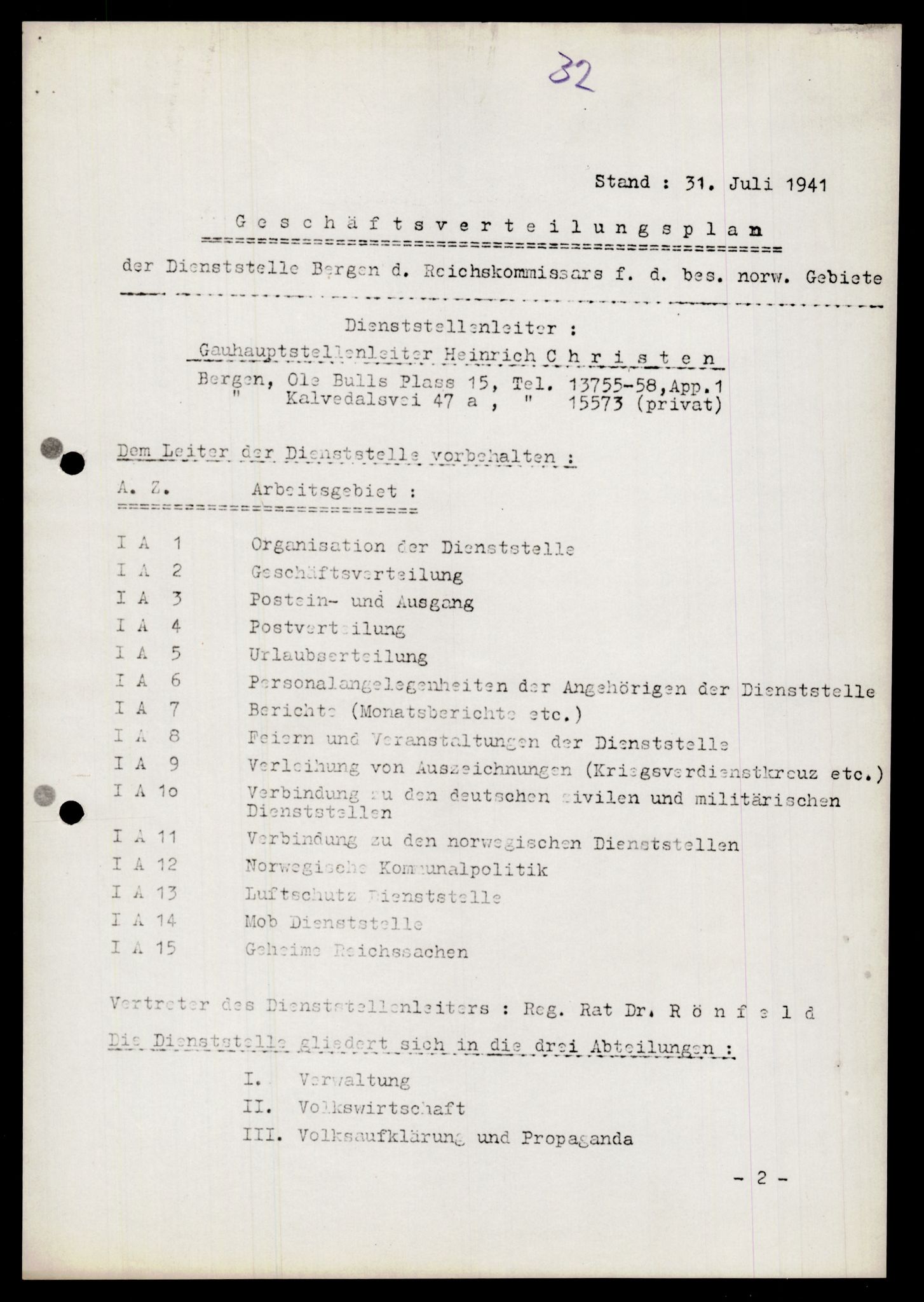 Forsvarets Overkommando. 2 kontor. Arkiv 11.4. Spredte tyske arkivsaker, AV/RA-RAFA-7031/D/Dar/Darb/L0005: Reichskommissariat., 1940-1945, p. 1178