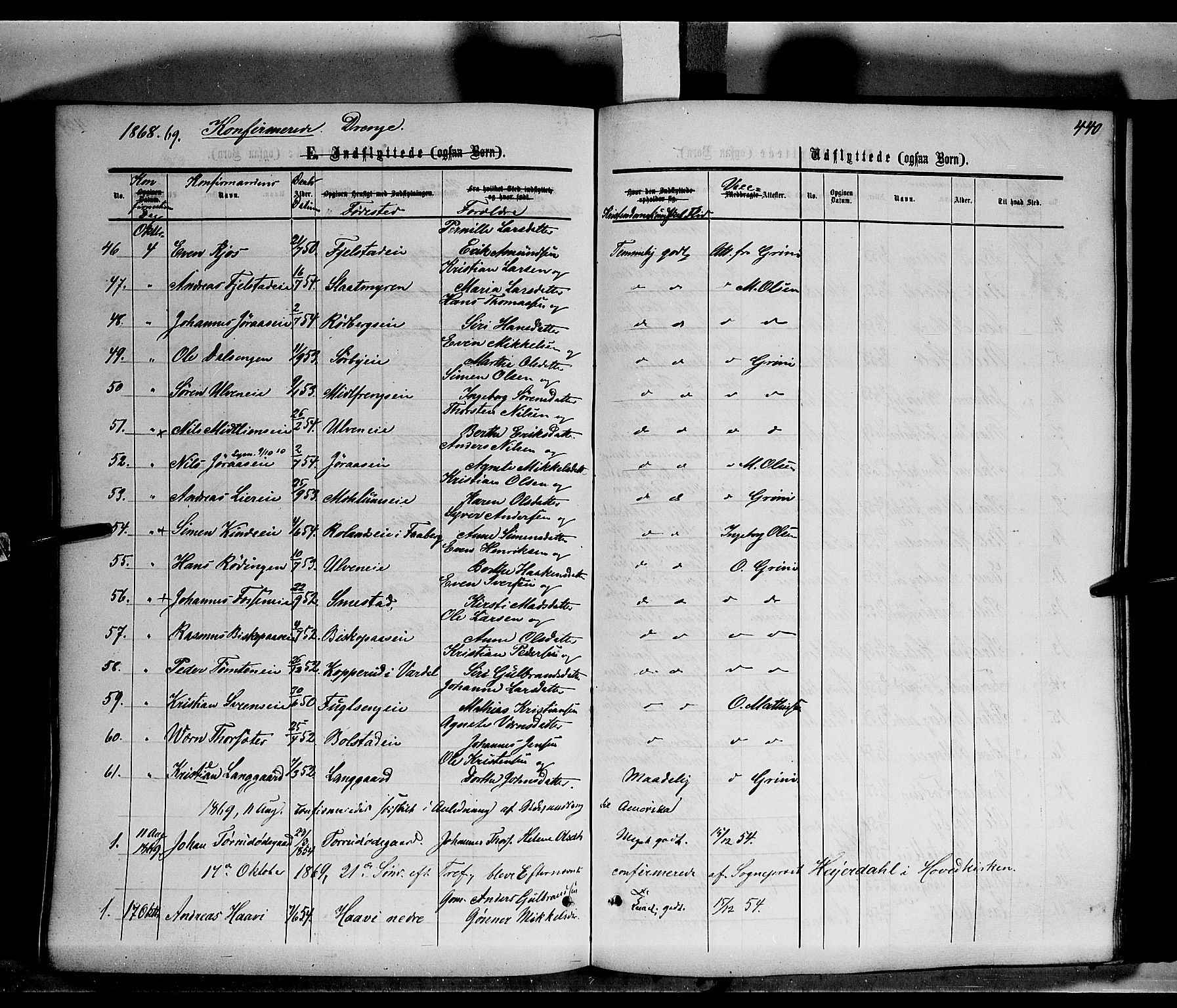 Ringsaker prestekontor, AV/SAH-PREST-014/K/Ka/L0010: Parish register (official) no. 10, 1861-1869, p. 440