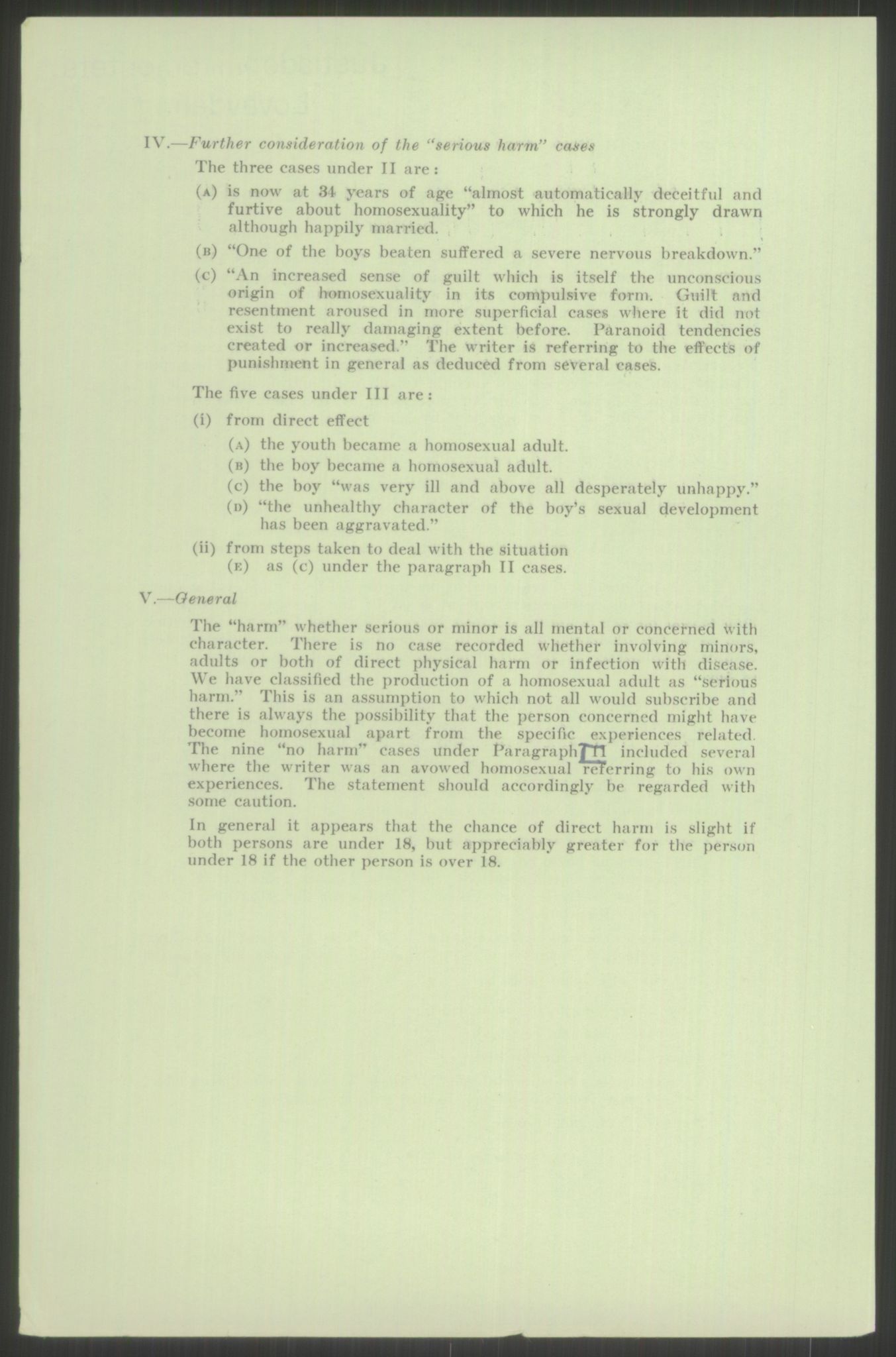 Justisdepartementet, Lovavdelingen, AV/RA-S-3212/D/De/L0029/0001: Straffeloven / Straffelovens revisjon: 5 - Ot. prp. nr.  41 - 1945: Homoseksualiet. 3 mapper, 1956-1970, p. 118