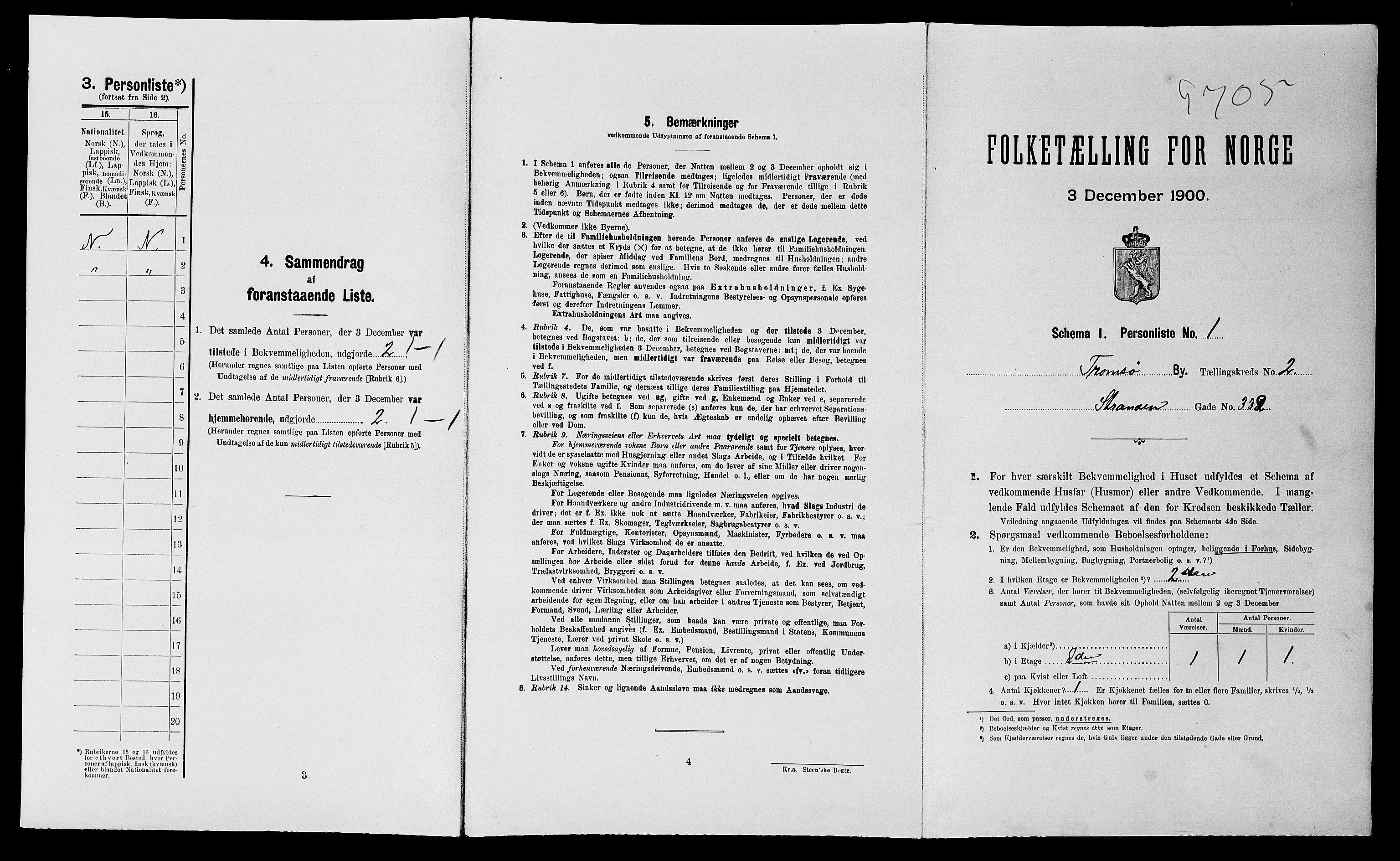 SATØ, 1900 census for Tromsø, 1900, p. 248