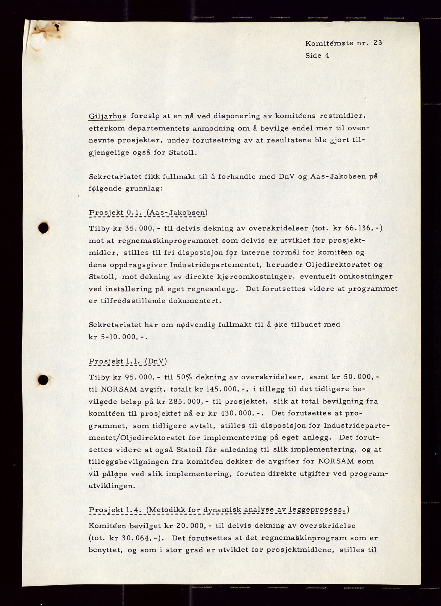 Industridepartementet, Oljekontoret, AV/SAST-A-101348/Di/L0001: DWP, møter juni - november, komiteemøter nr. 19 - 26, 1973-1974, p. 612