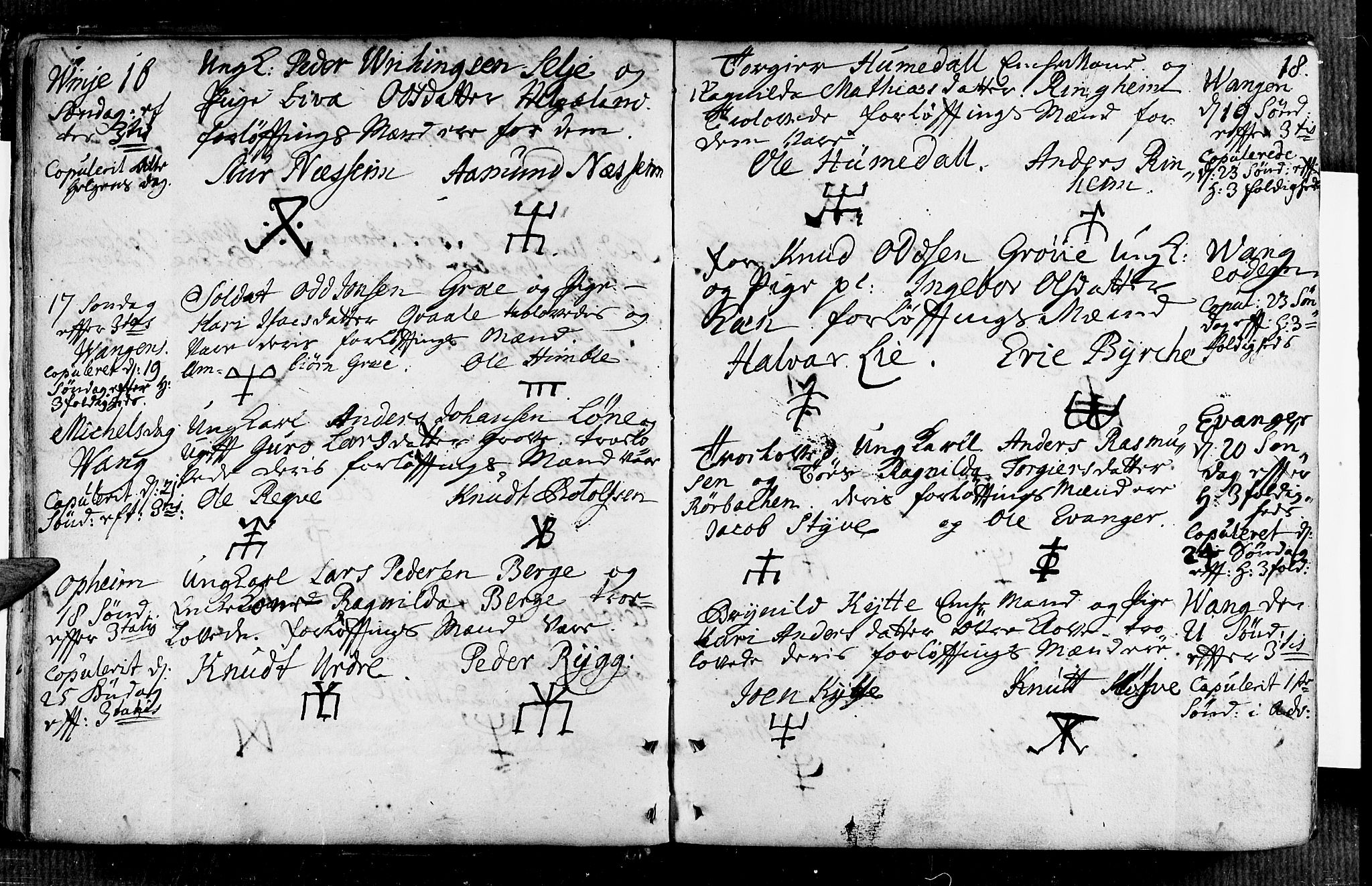 Voss sokneprestembete, AV/SAB-A-79001/H/Haa: Parish register (official) no. A 7, 1731-1773, p. 18