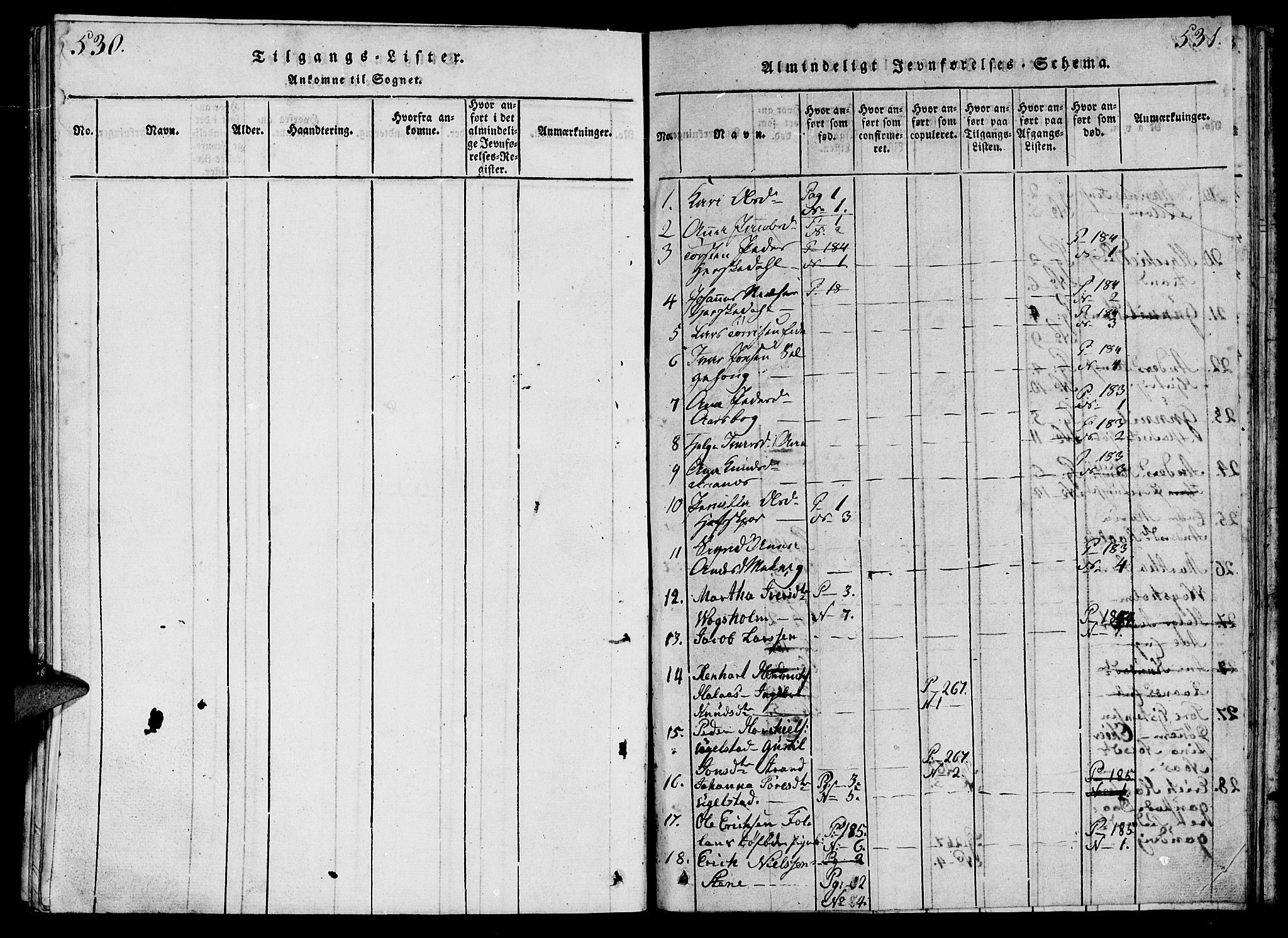 Ministerialprotokoller, klokkerbøker og fødselsregistre - Møre og Romsdal, AV/SAT-A-1454/570/L0831: Parish register (official) no. 570A05, 1819-1829, p. 530-531