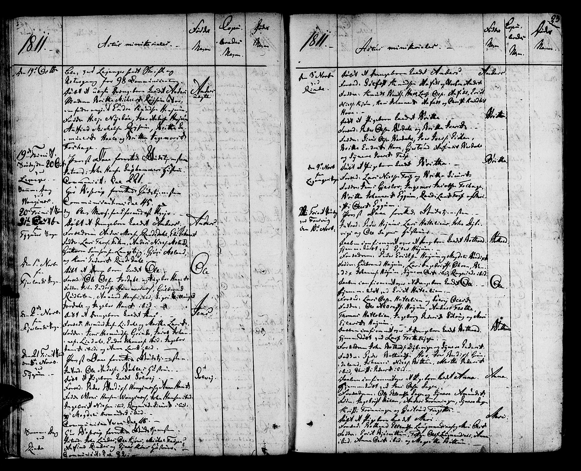 Leikanger sokneprestembete, AV/SAB-A-81001/H/Haa/Haaa/L0006: Parish register (official) no. A 6, 1810-1838, p. 23