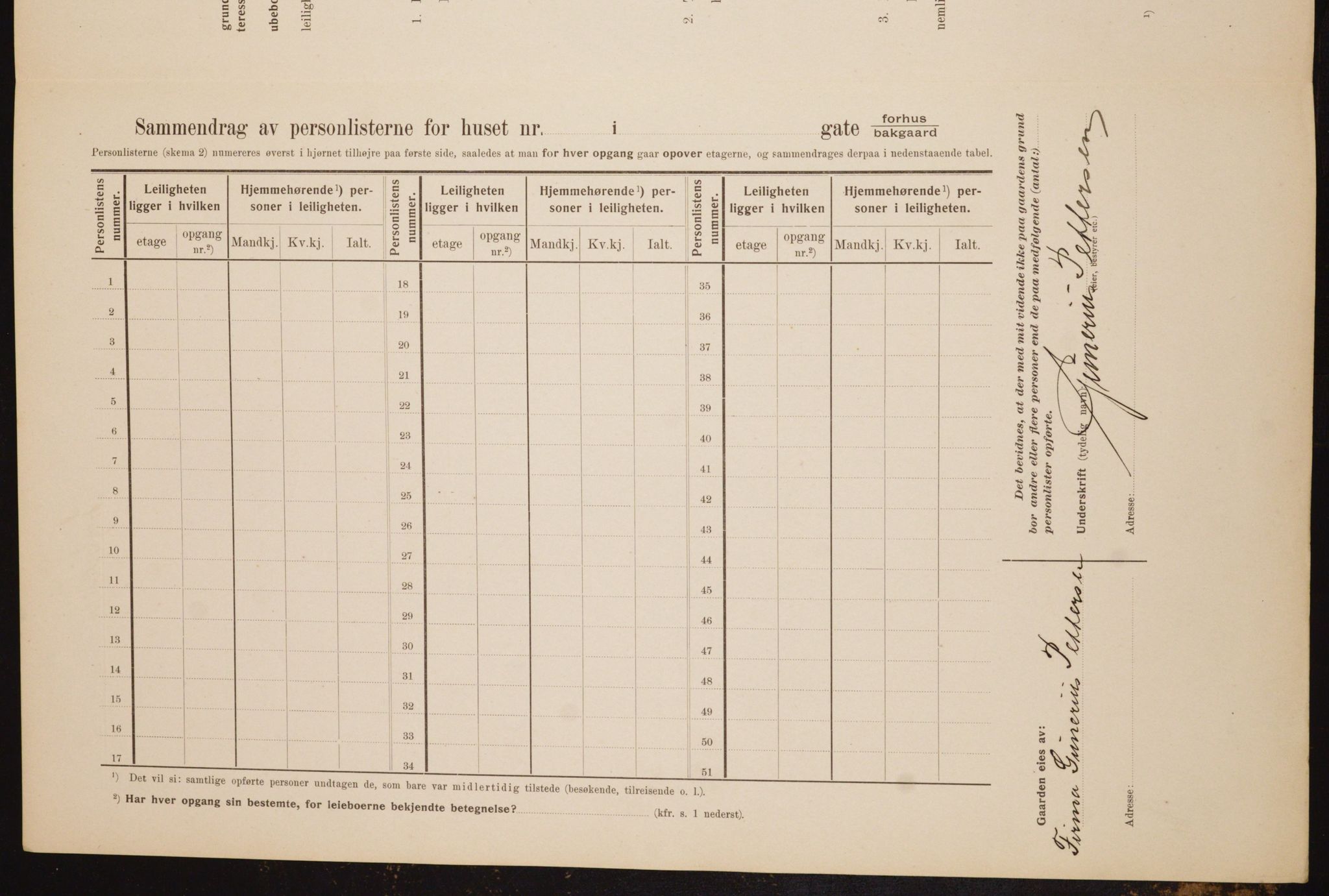 OBA, Municipal Census 1910 for Kristiania, 1910, p. 56434