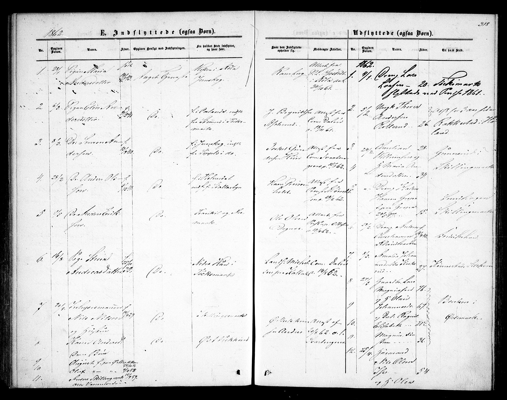 Rødenes prestekontor Kirkebøker, AV/SAO-A-2005/F/Fa/L0007: Parish register (official) no. I 7, 1860-1869, p. 318