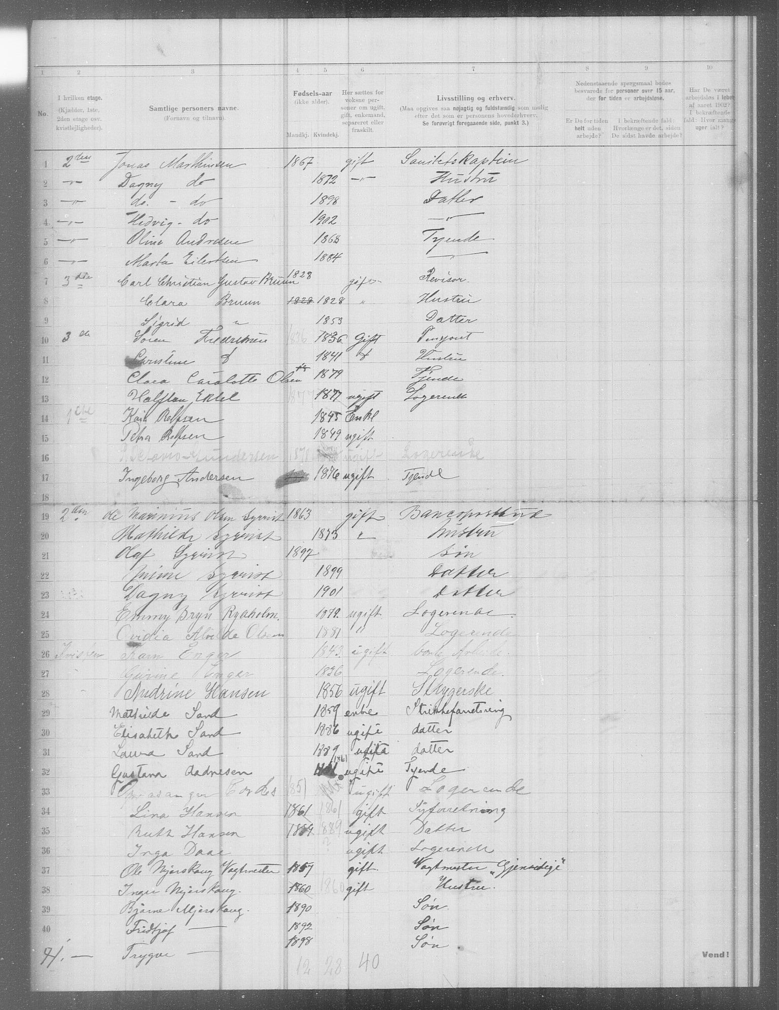 OBA, Municipal Census 1902 for Kristiania, 1902, p. 7707