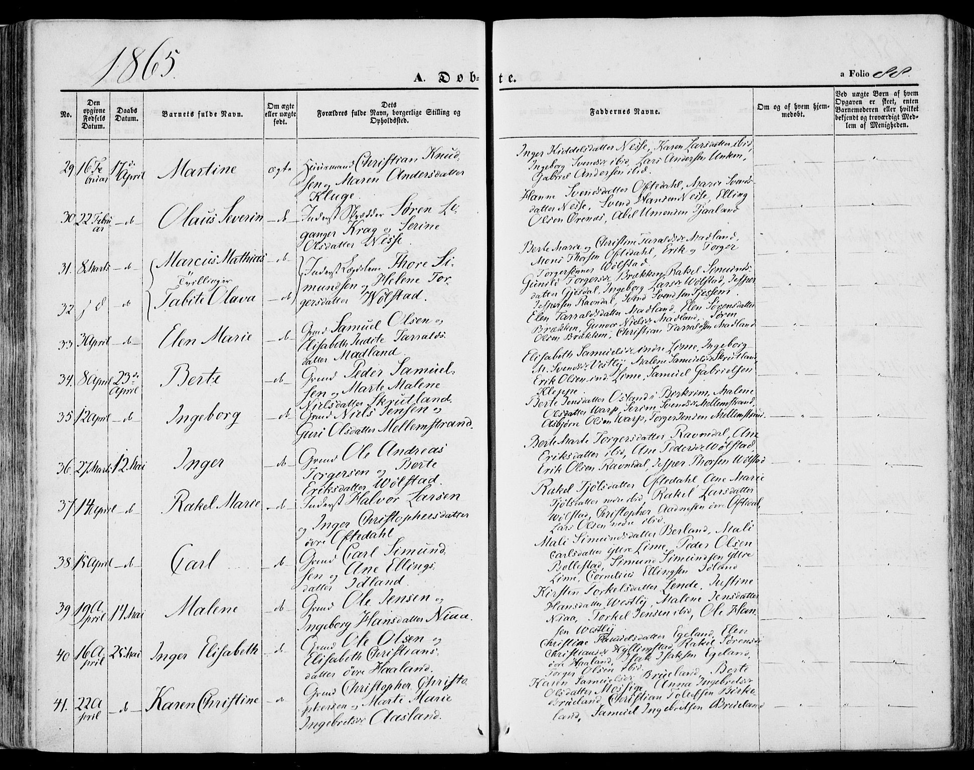 Lye sokneprestkontor, SAST/A-101794/001/30BA/L0007: Parish register (official) no. A 6, 1856-1871, p. 88