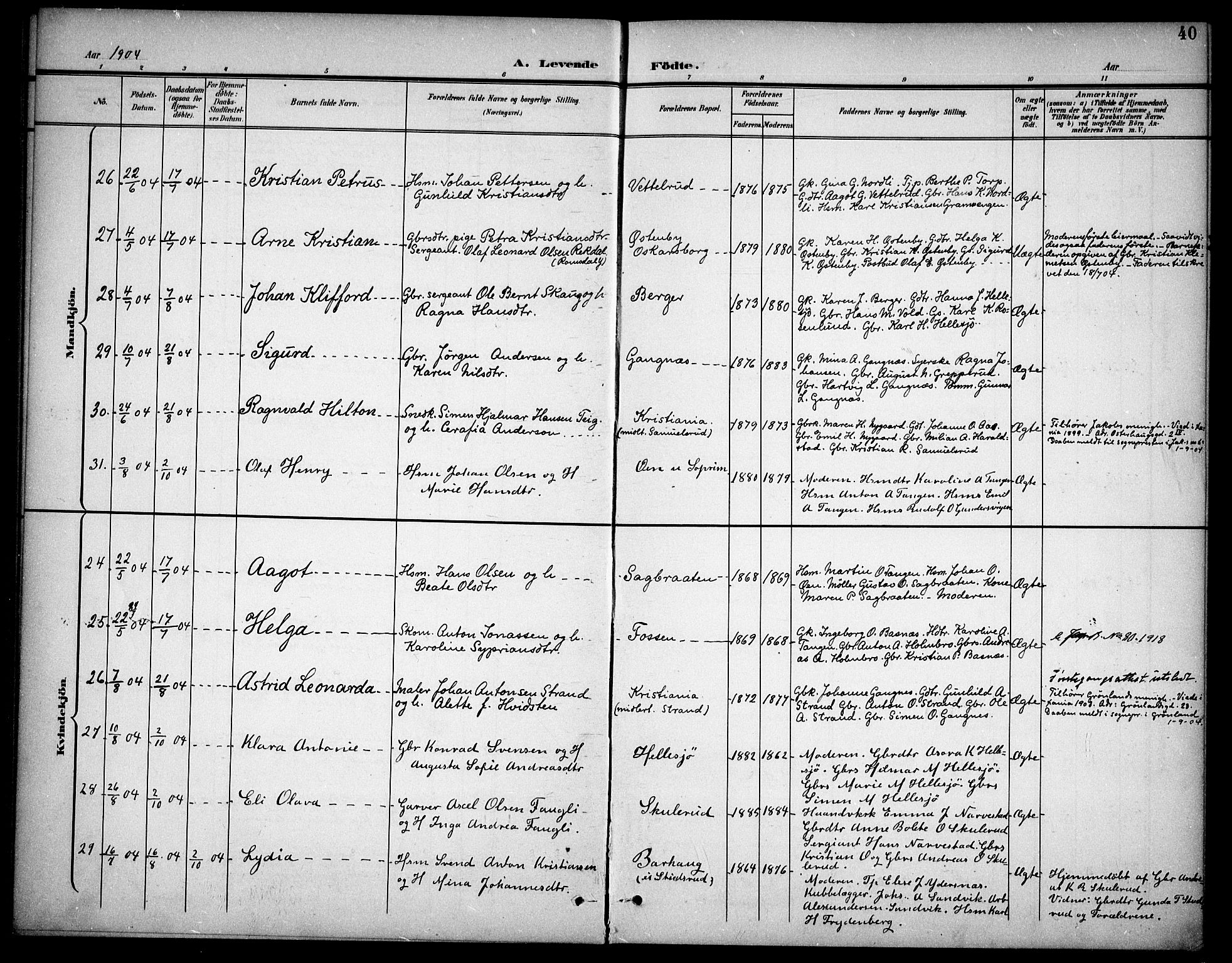 Høland prestekontor Kirkebøker, AV/SAO-A-10346a/F/Fb/L0003: Parish register (official) no. II 3, 1897-1912, p. 40